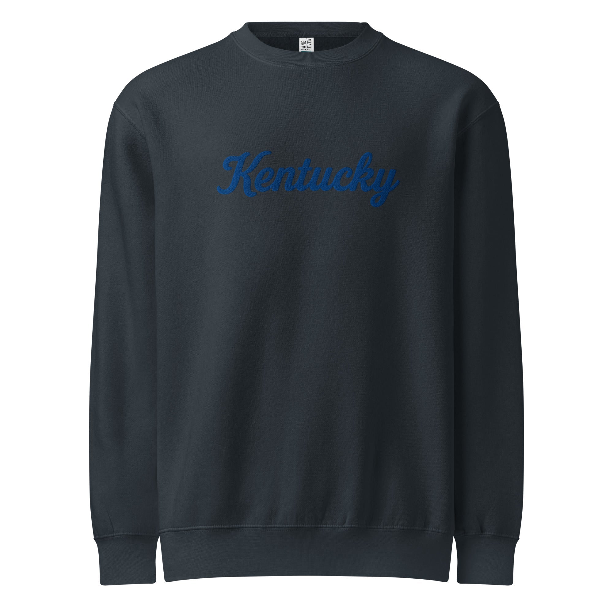 Kentucky Sweatshirt | Premium Blue Script Crewneck | Unisex Fleece - Bluegrass Elite Apparel LLC