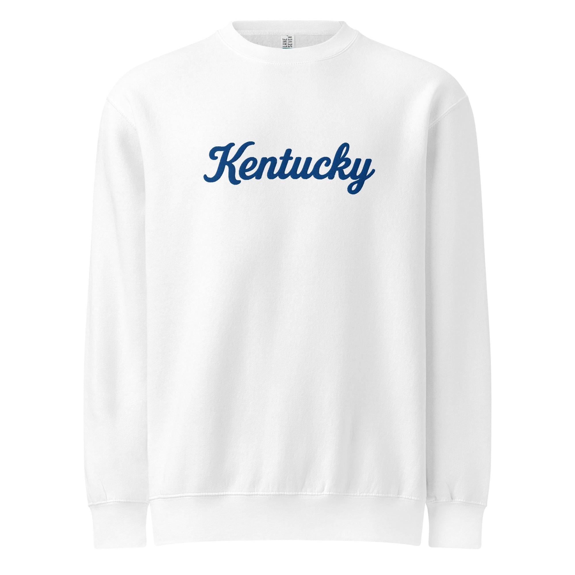 Kentucky Sweatshirt | Premium Blue Script Crewneck | Unisex Fleece - Bluegrass Elite Apparel LLC