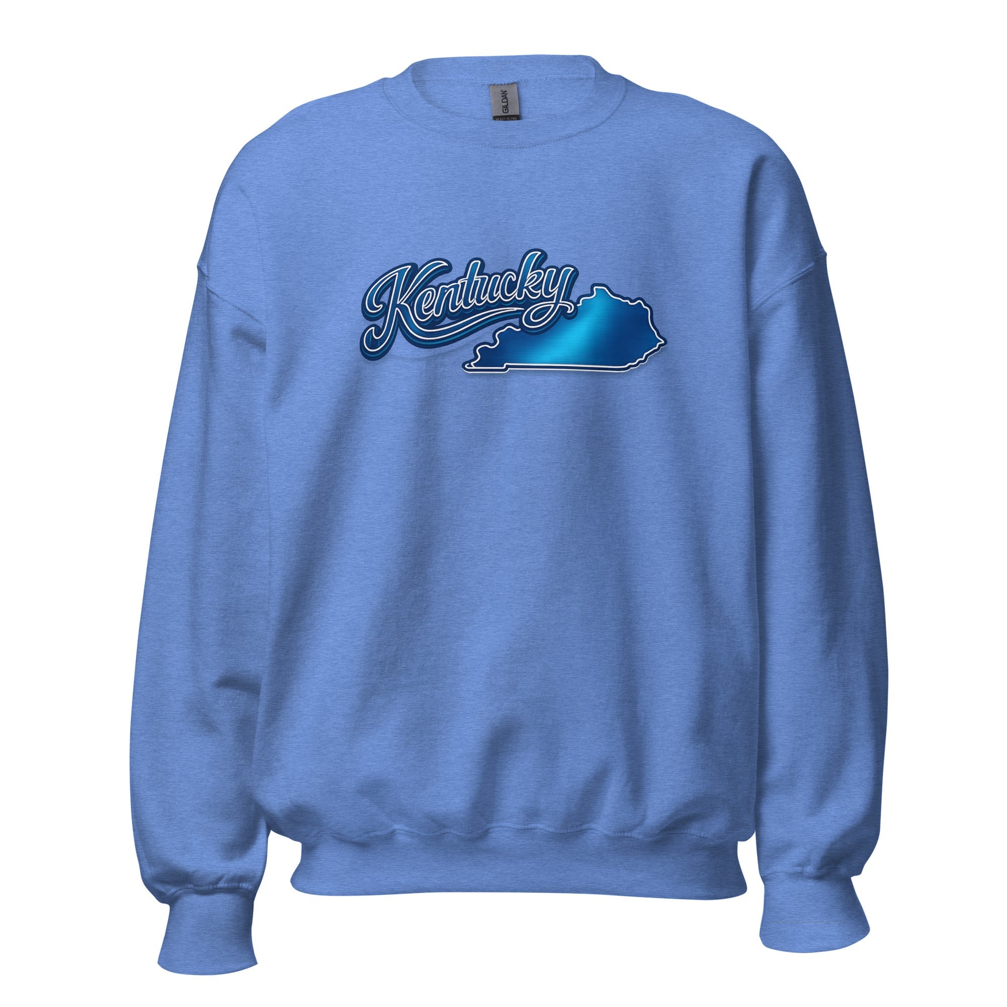 Kentucky Sweatshirt | Script State Outline | Cozy Unisex Pullover - Bluegrass Elite Apparel LLC