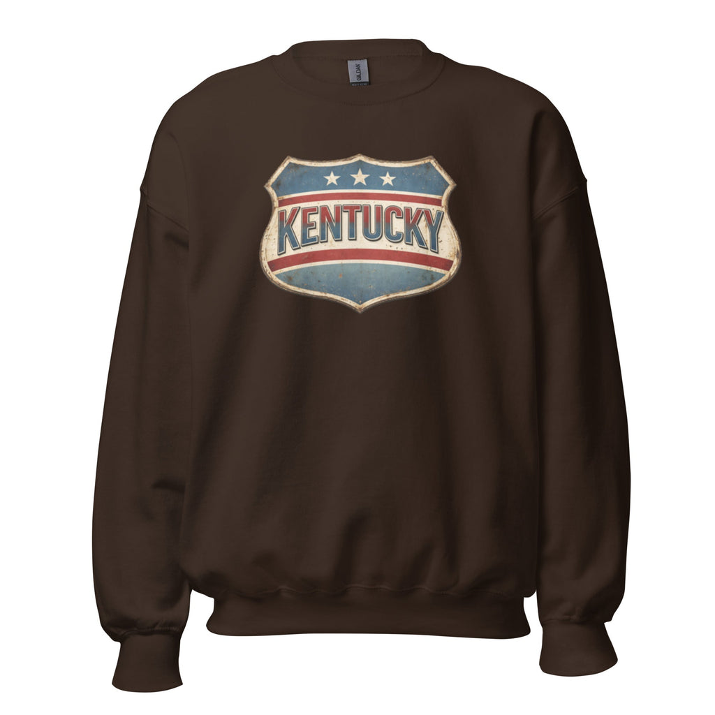 Kentucky Sweatshirt | Vintage Americana Crest | Cozy Fleece - Bluegrass Elite Apparel LLC