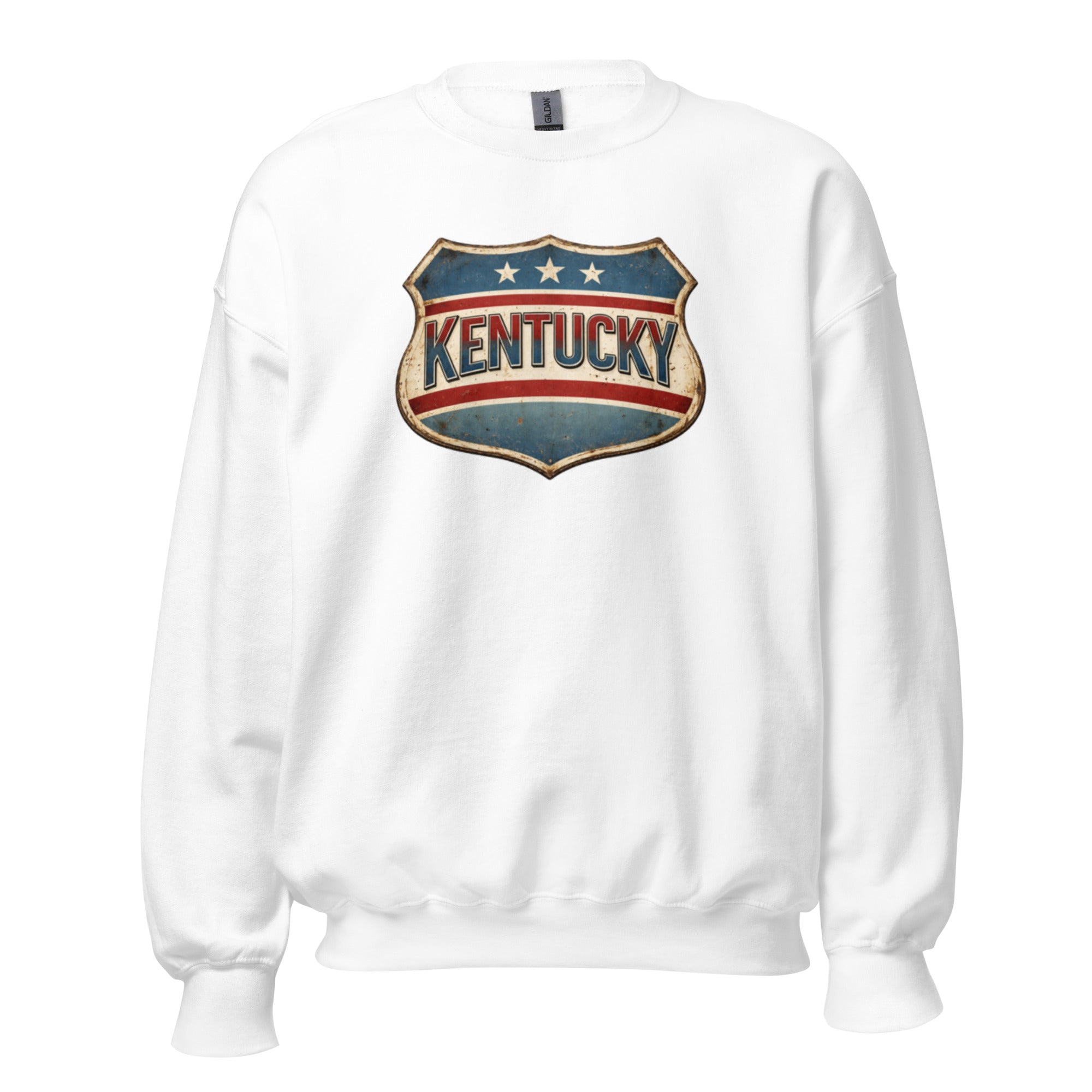 Kentucky Sweatshirt | Vintage Americana Crest | Cozy Fleece - Bluegrass Elite Apparel LLC