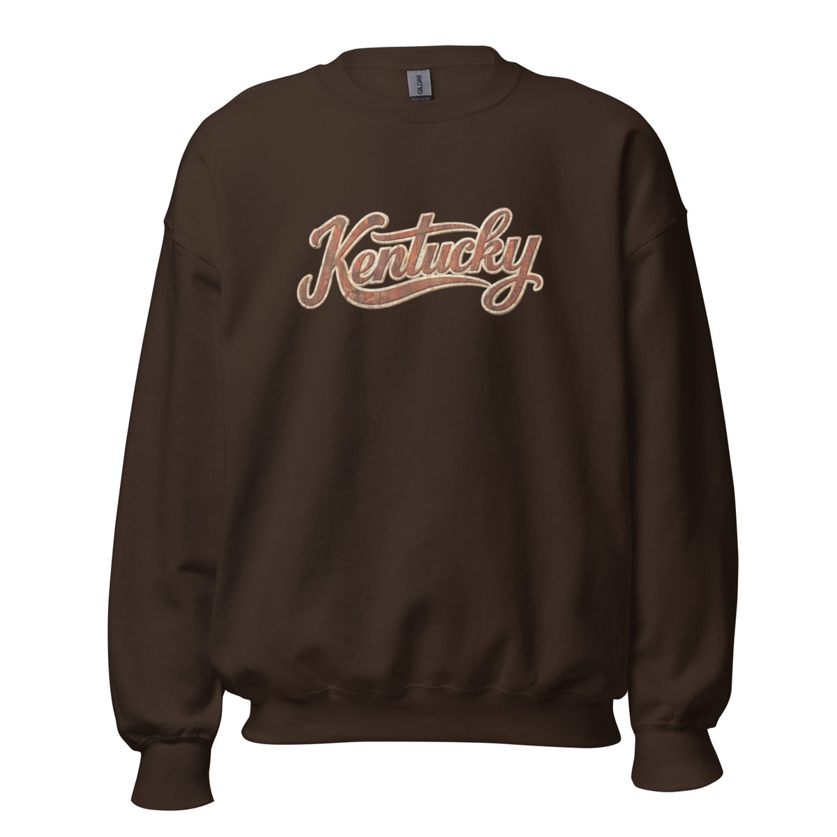 Kentucky Sweatshirt | Vintage Wood Texture Script | Unisex - Bluegrass Elite Apparel LLC