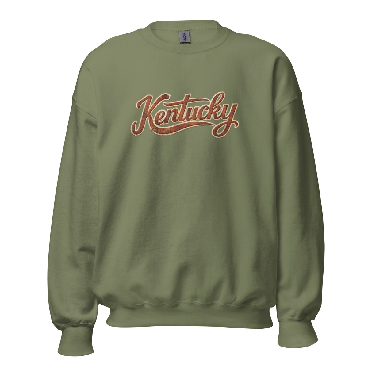 Kentucky Sweatshirt | Vintage Wood Texture Script | Unisex - Bluegrass Elite Apparel LLC