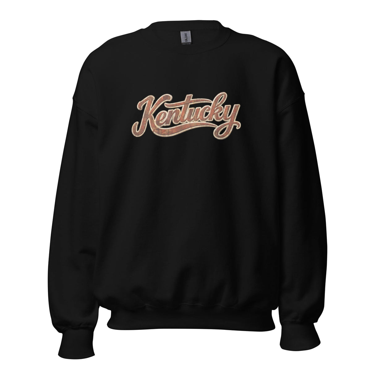 Kentucky Sweatshirt | Vintage Wood Texture Script | Unisex - Bluegrass Elite Apparel LLC