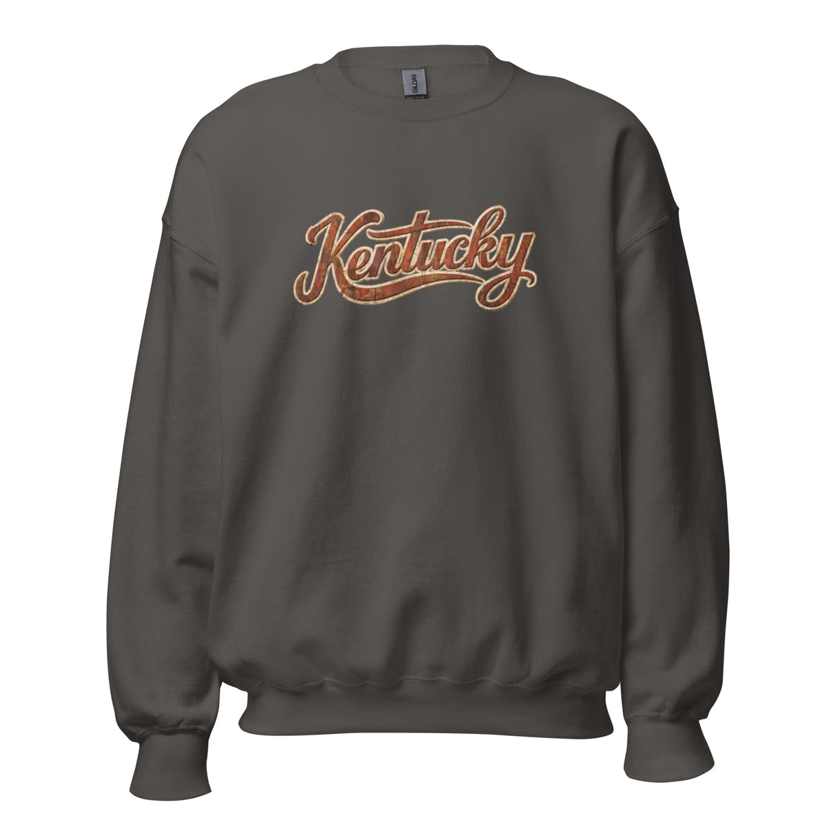 Kentucky Sweatshirt | Vintage Wood Texture Script | Unisex - Bluegrass Elite Apparel LLC
