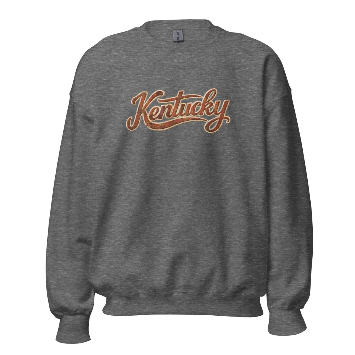 Kentucky Sweatshirt | Vintage Wood Texture Script | Unisex - Bluegrass Elite Apparel LLC