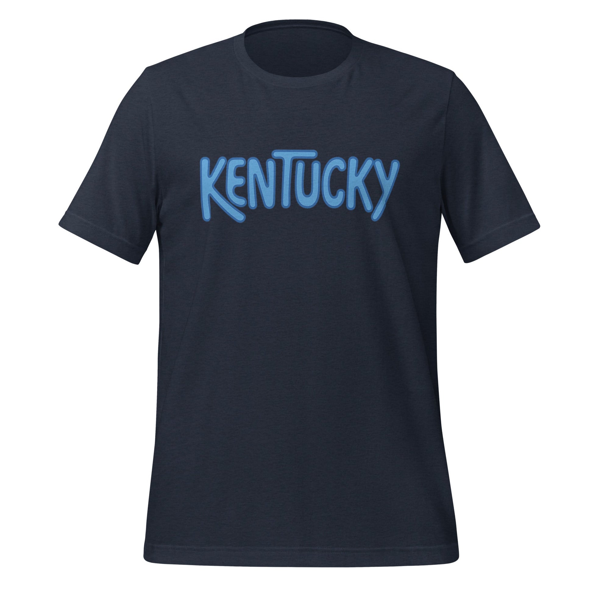 Kentucky T-Shirt | Retro Bubble Kentucky Blue Design | Softer Airlume Tee - Bluegrass Elite Apparel LLC