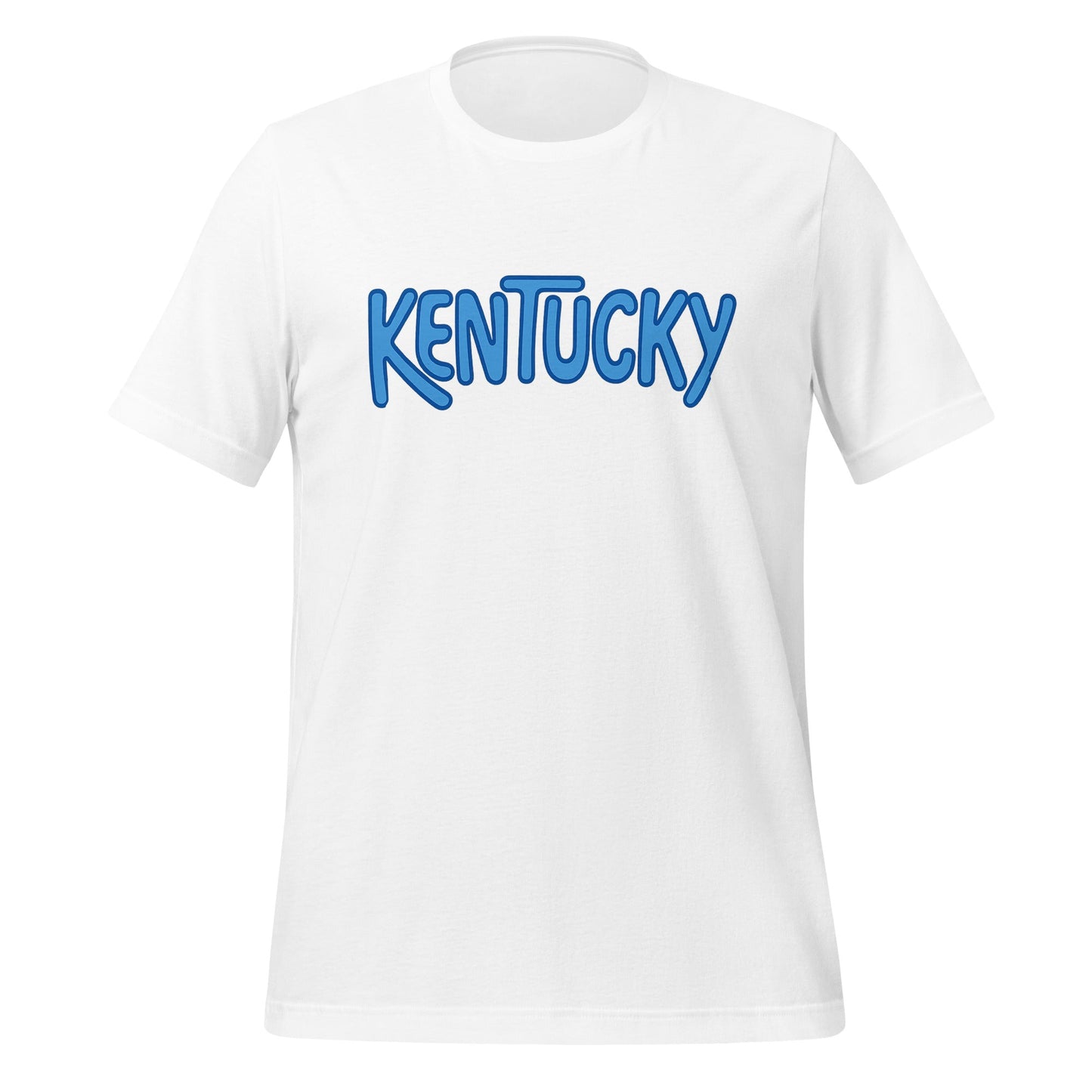 Kentucky T-Shirt | Retro Bubble Kentucky Blue Design | Softer Airlume Tee - Bluegrass Elite Apparel LLC