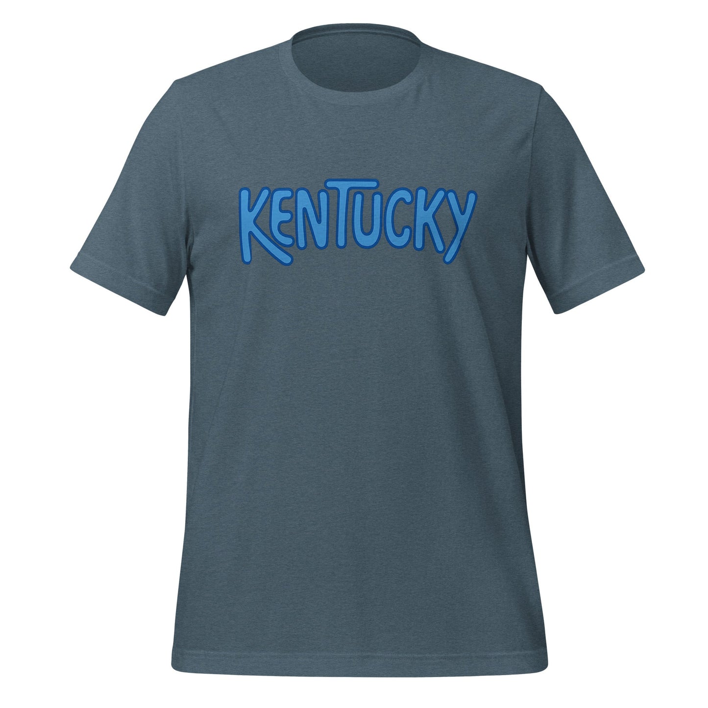 Kentucky T-Shirt | Retro Bubble Kentucky Blue Design | Softer Airlume Tee - Bluegrass Elite Apparel LLC