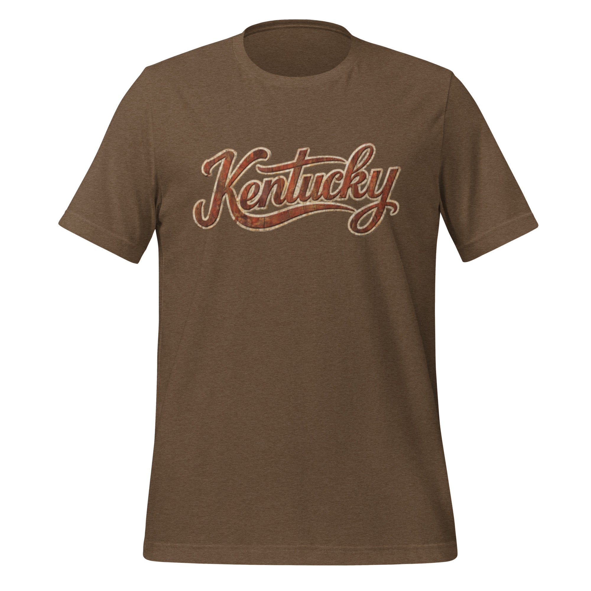 Kentucky T-Shirt | Vintage Wood Texture Script | Classic - Bluegrass Elite Apparel LLC