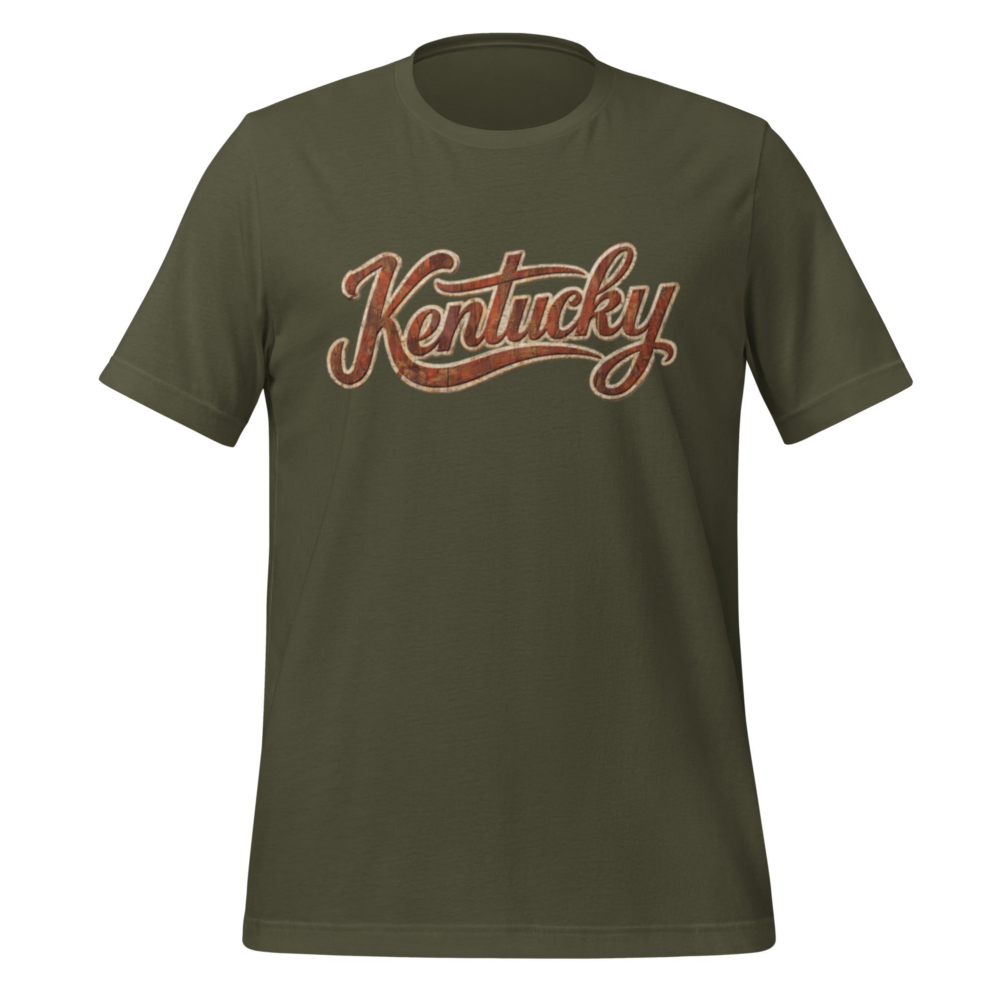 Kentucky T-Shirt | Vintage Wood Texture Script | Classic - Bluegrass Elite Apparel LLC