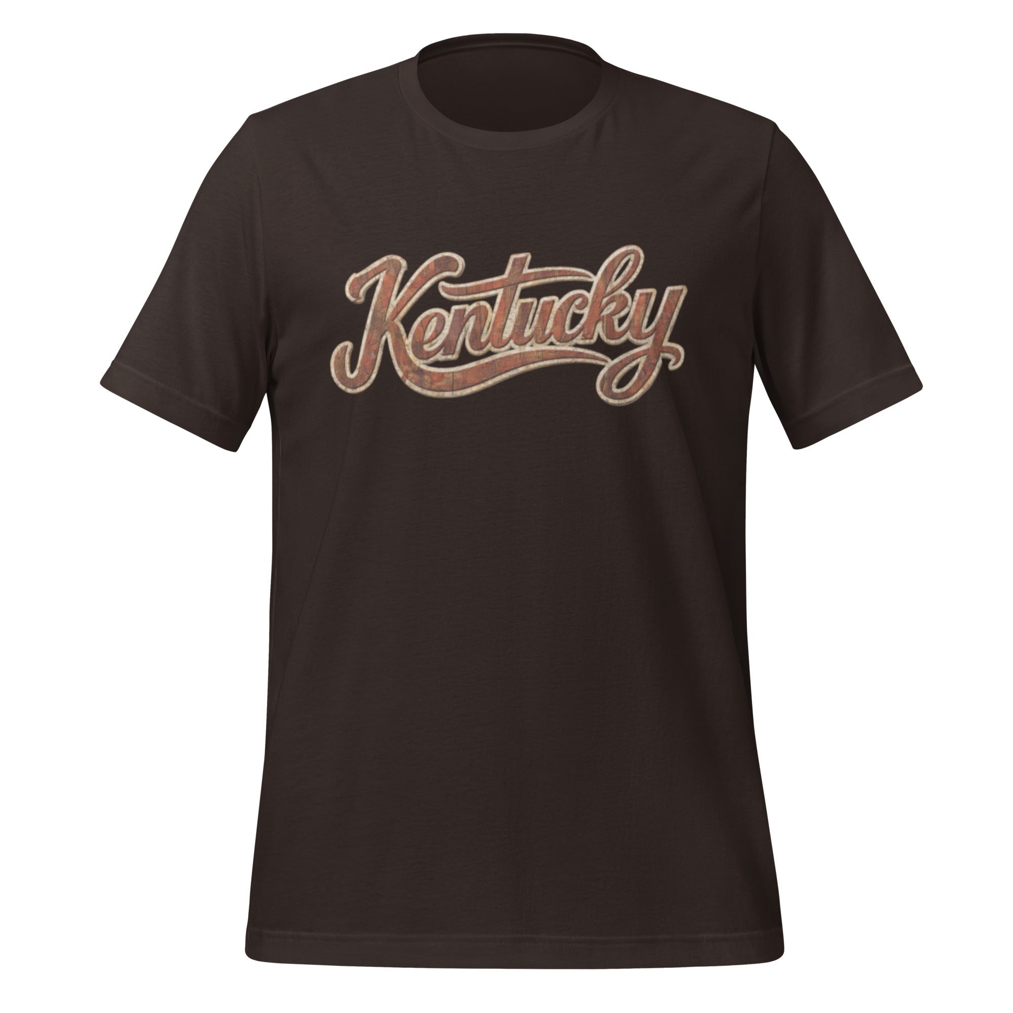Kentucky T-Shirt | Vintage Wood Texture Script | Classic - Bluegrass Elite Apparel LLC