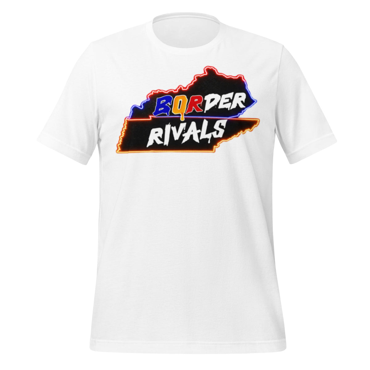 Kentucky Tennessee Rivalry T-Shirt | Border Rivals Map Design | HPS Collection | Classic Cotton - Bluegrass Elite Apparel LLC