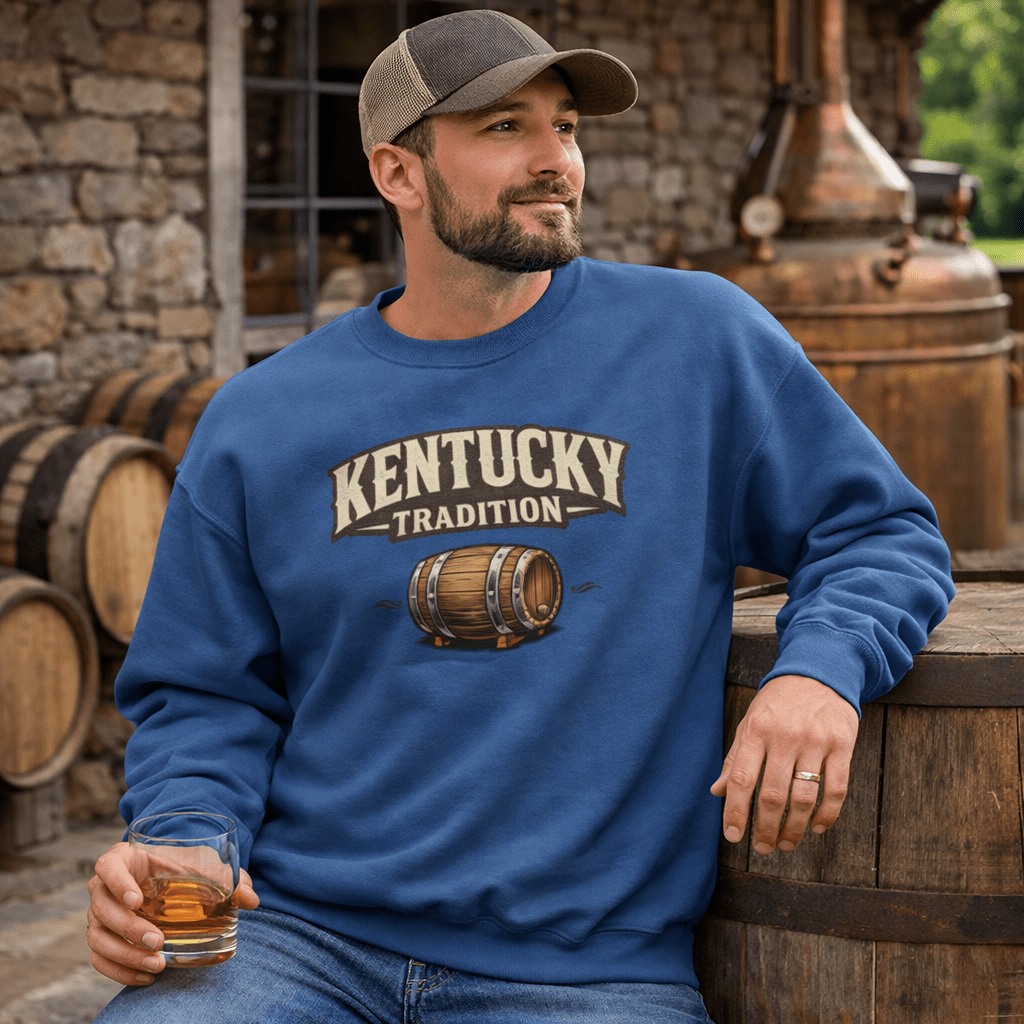Kentucky Tradition Sweatshirt | Bourbon Barrel Design - Bluegrass Elite Apparel LLC