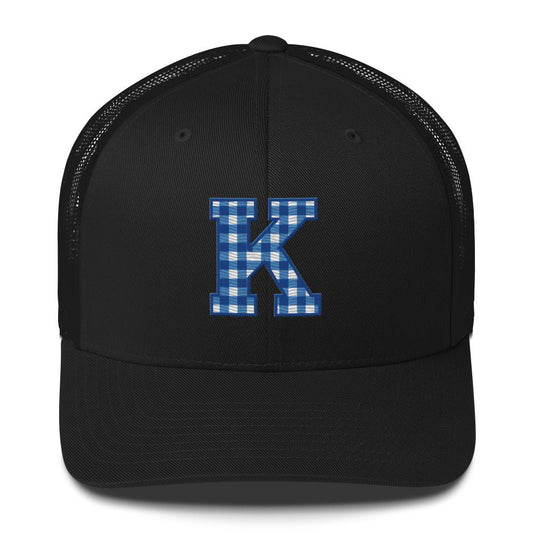 Kentucky Trucker Cap | Checkered K Embroidery | Classic Mesh Back - Bluegrass Elite Apparel LLC