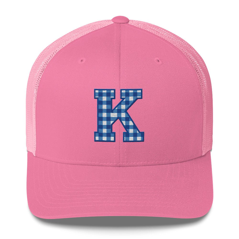 Kentucky Trucker Cap | Checkered K Embroidery | Classic Mesh Back - Bluegrass Elite Apparel LLC