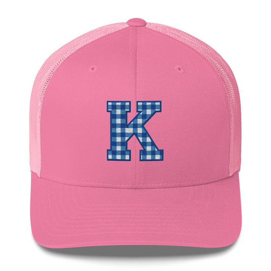 Kentucky Trucker Cap | Checkered K Embroidery | Classic Mesh Back - Bluegrass Elite Apparel LLC
