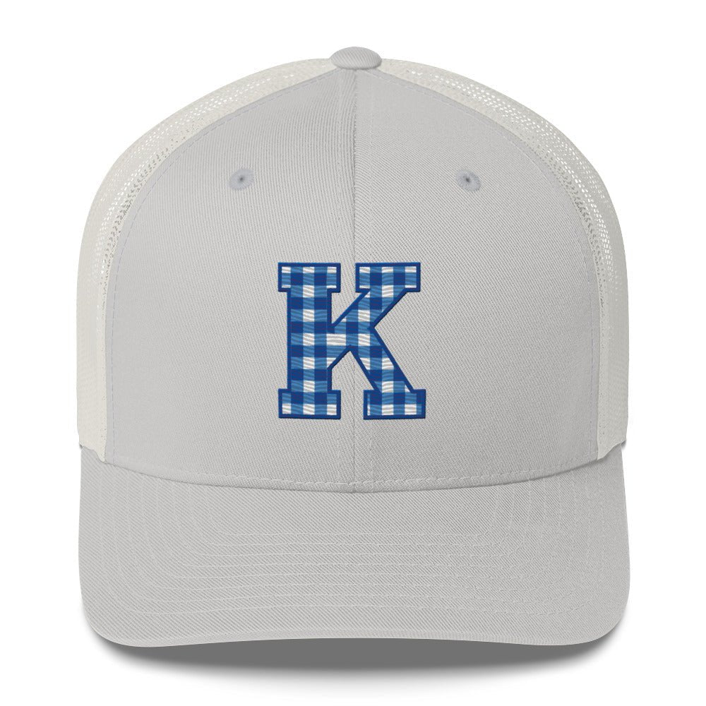 Kentucky Trucker Cap | Checkered K Embroidery | Classic Mesh Back - Bluegrass Elite Apparel LLC
