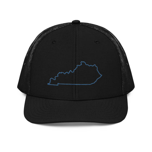 Kentucky Trucker Cap | Minimalist State Outline | Mesh Back - Bluegrass Elite Apparel LLC