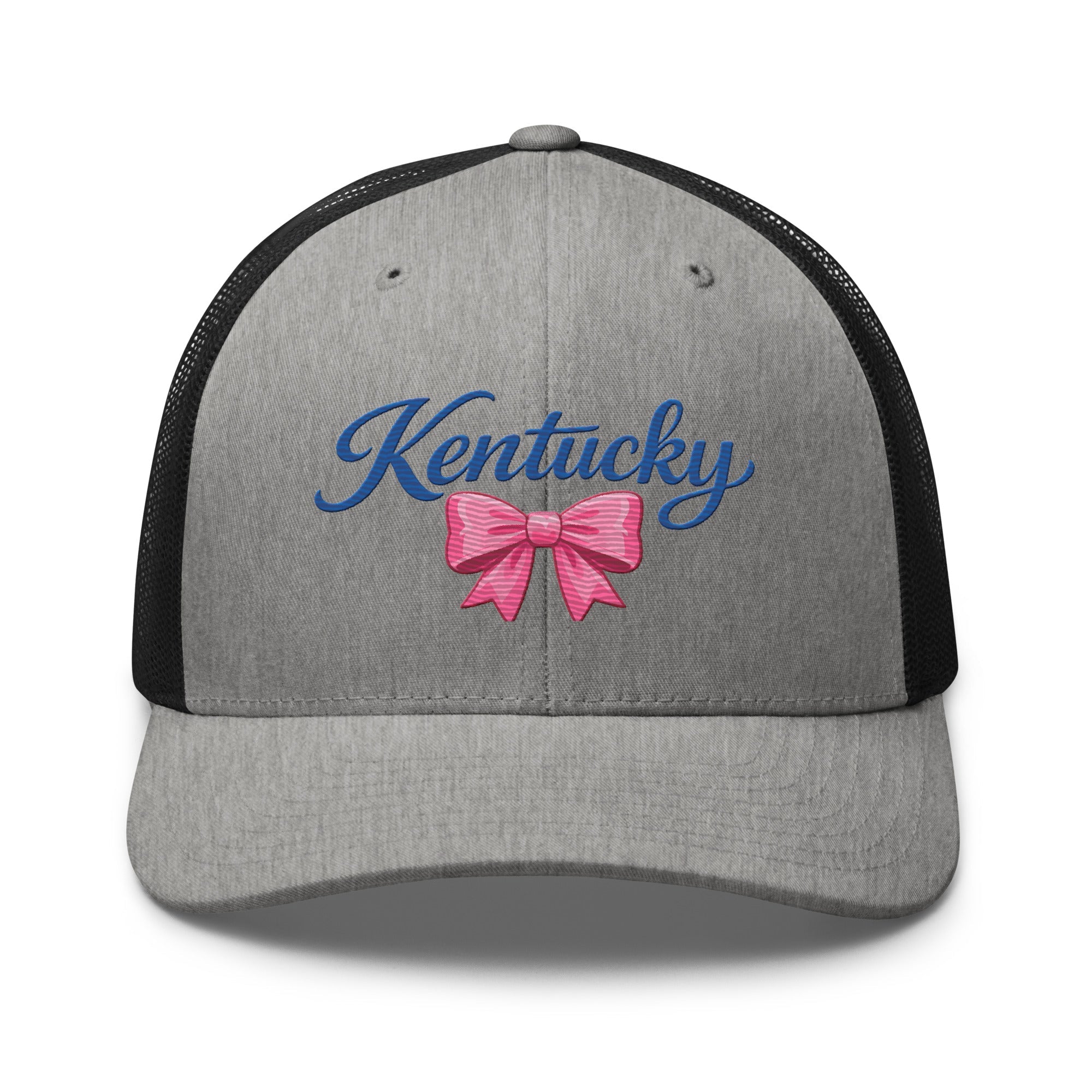 Kentucky Trucker Cap | Script & Bow Design | Classic Mesh Snapback - Bluegrass Elite Apparel LLC