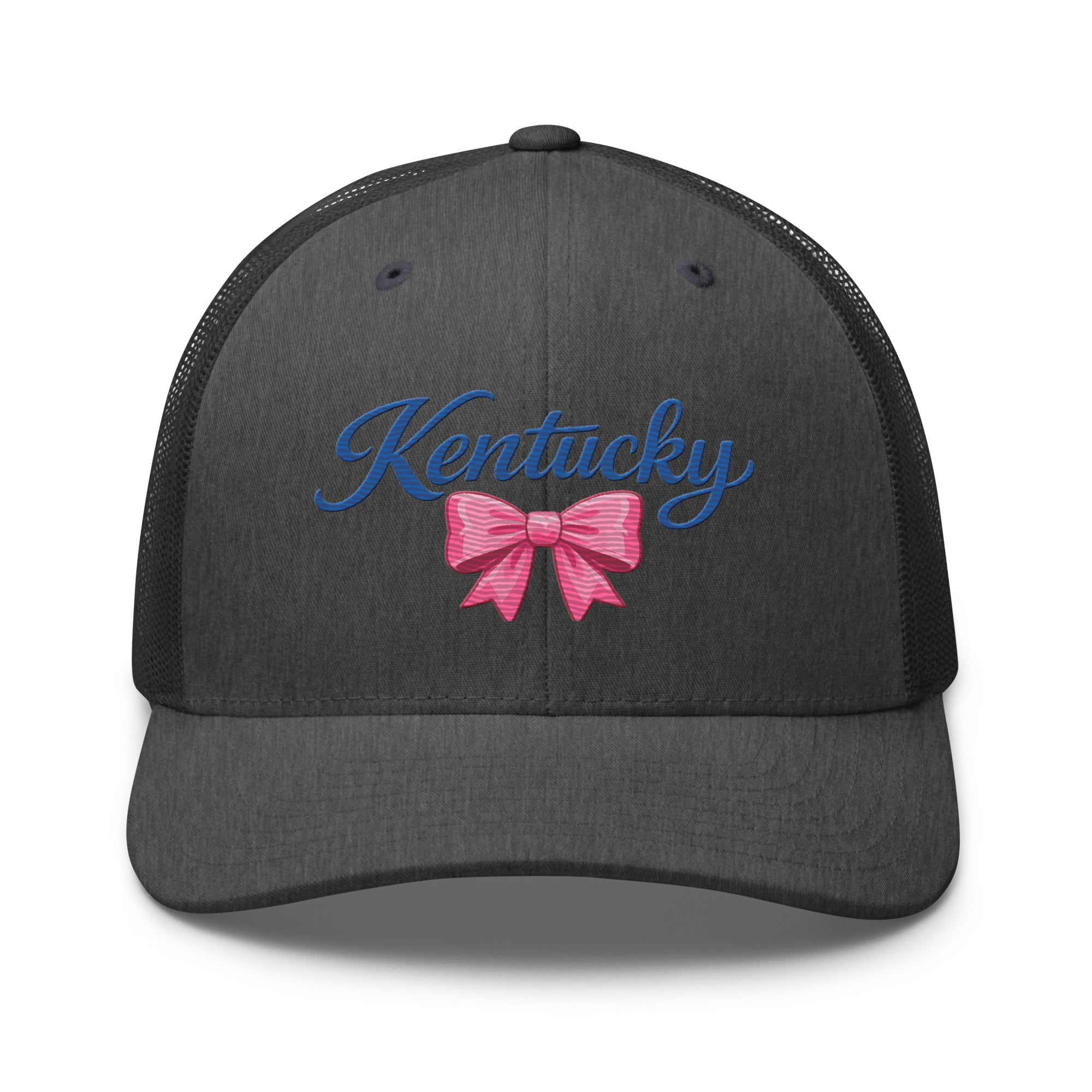 Kentucky Trucker Cap | Script & Bow Design | Classic Mesh Snapback - Bluegrass Elite Apparel LLC