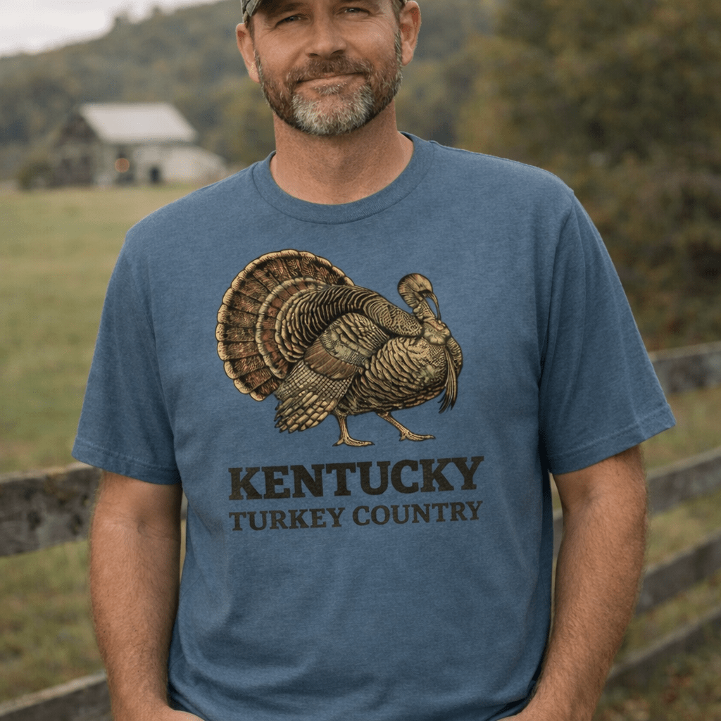 Kentucky Turkey Country Tee | Woodland Heritage Graphic | Classic Airlume - Bluegrass Elite Apparel LLC