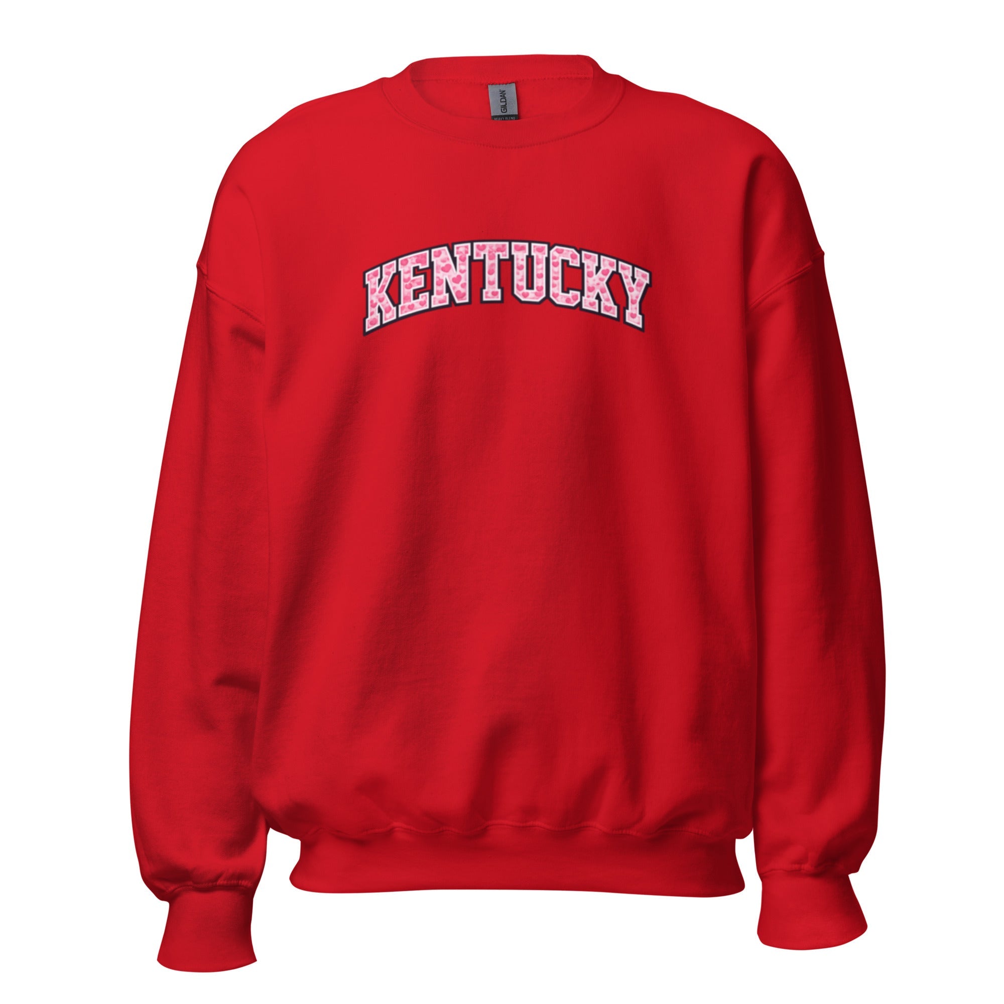 Kentucky Valentine's Sweatshirt | Pink Heart Print | Unisex Classic Fit - Bluegrass Elite Apparel LLC