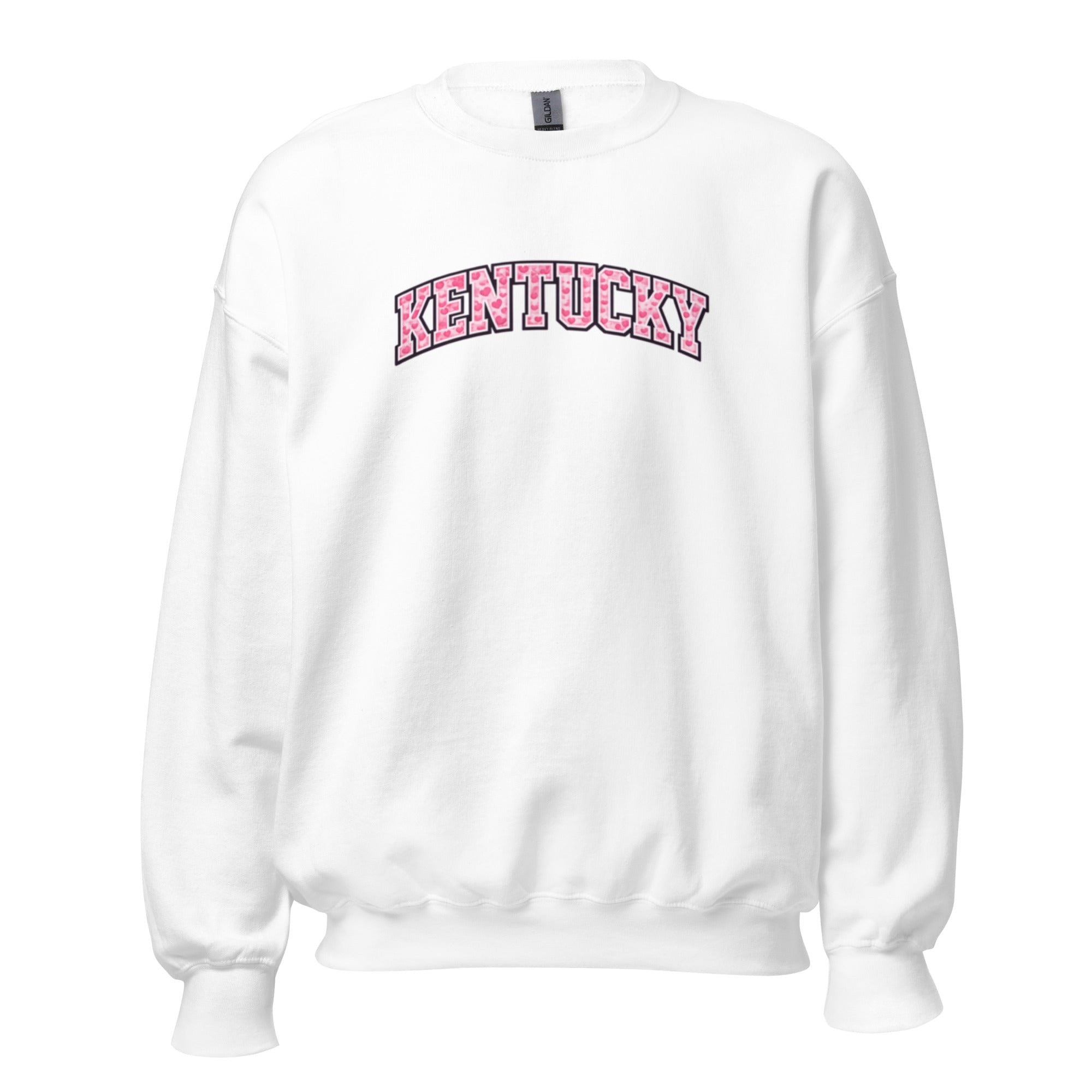 Kentucky Valentine's Sweatshirt | Pink Heart Print | Unisex Classic Fit - Bluegrass Elite Apparel LLC