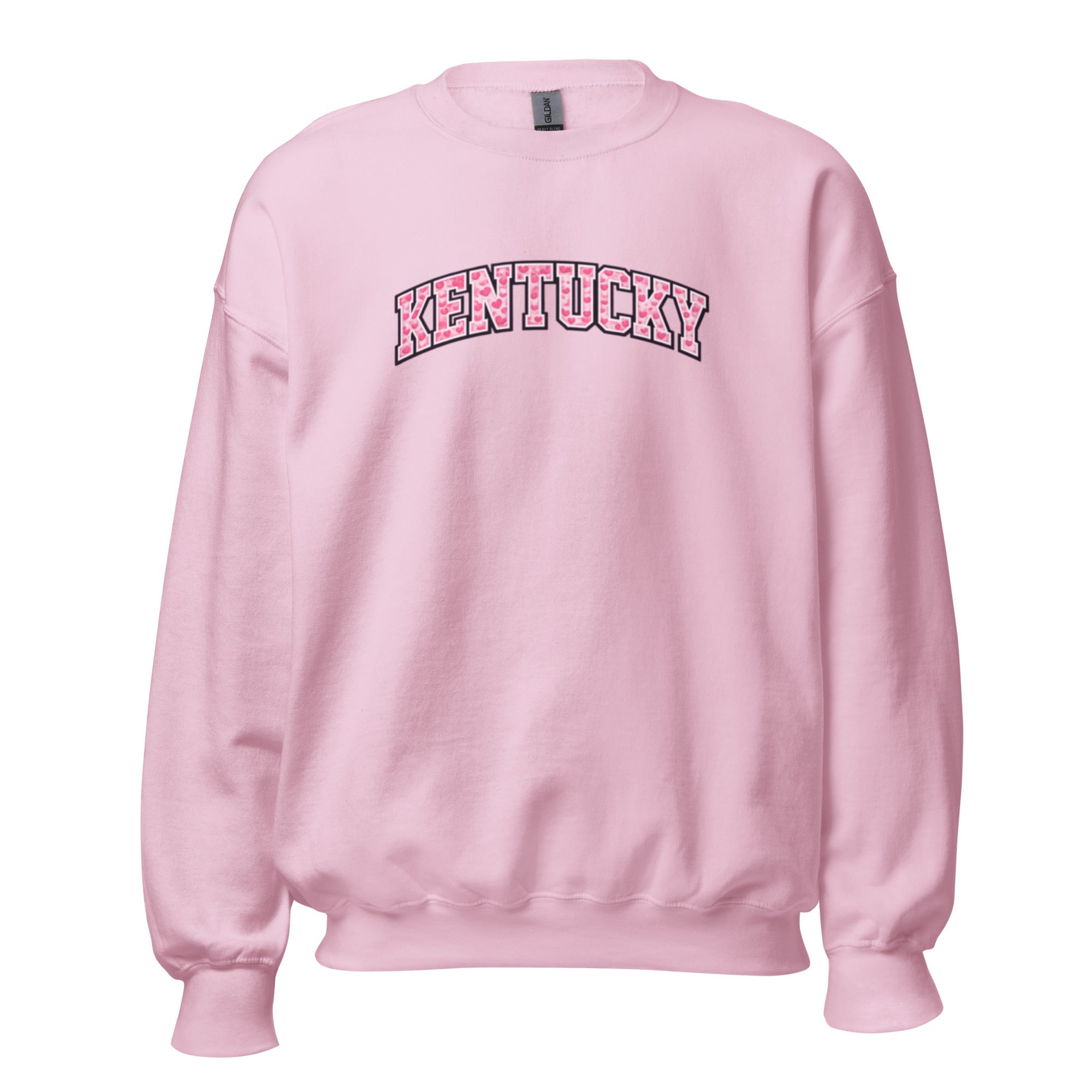 Kentucky Valentine's Sweatshirt | Pink Heart Print | Unisex Classic Fit - Bluegrass Elite Apparel LLC