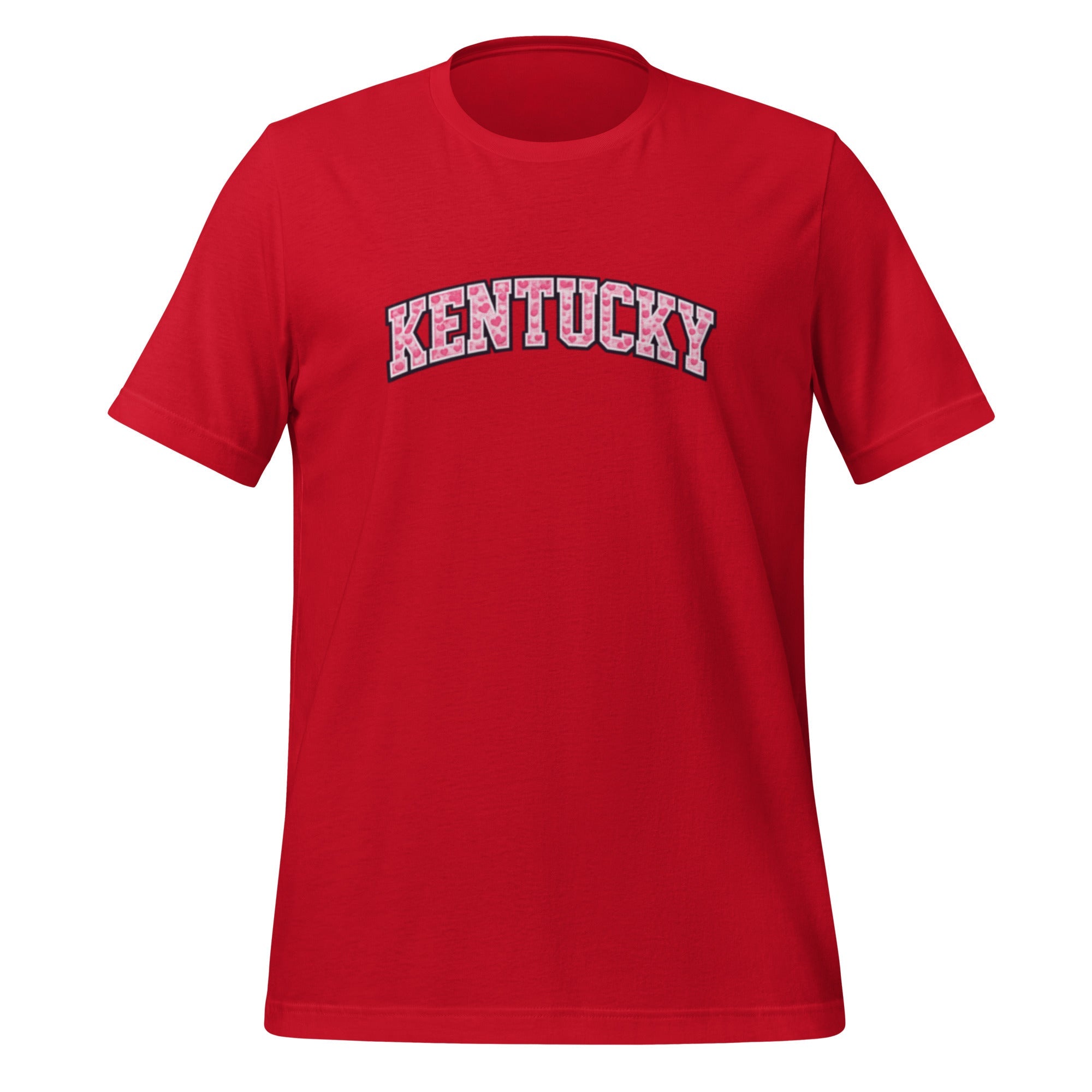 Kentucky Valentine's T-Shirt | Pink Heart Print | Classic Cotton - Bluegrass Elite Apparel LLC