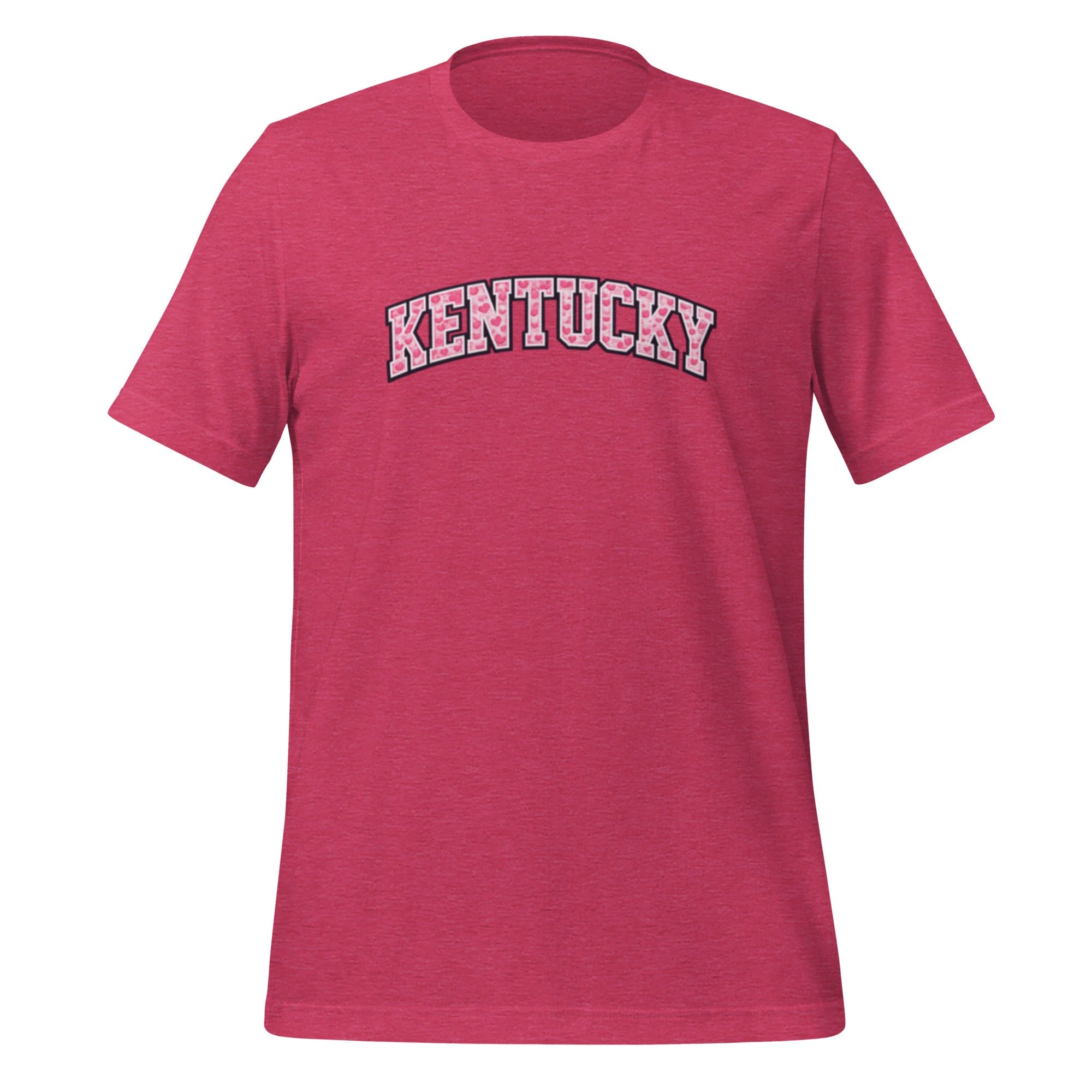 Kentucky Valentine's T-Shirt | Pink Heart Print | Classic Cotton - Bluegrass Elite Apparel LLC
