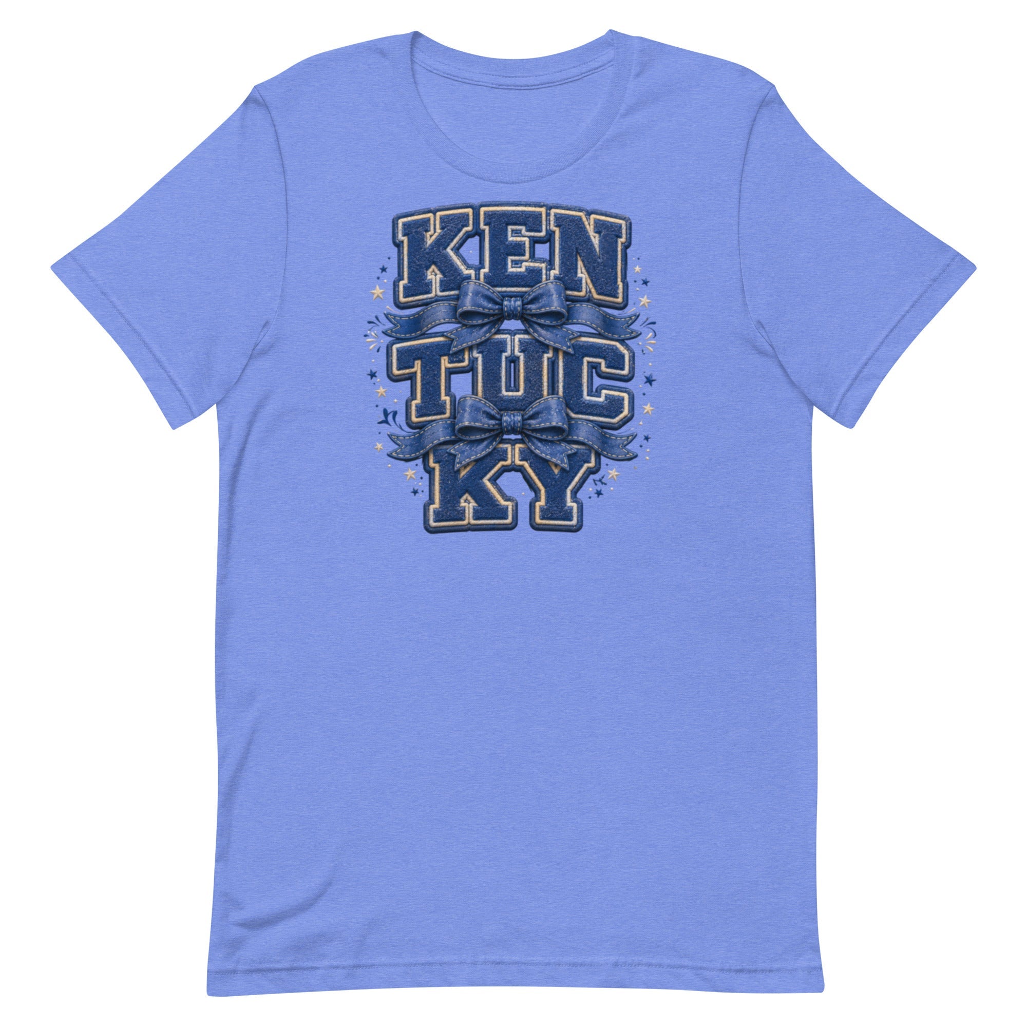 Kentucky Varsity Bow Tee | Vintage Letter Patch Design | Classic - Bluegrass Elite Apparel LLC