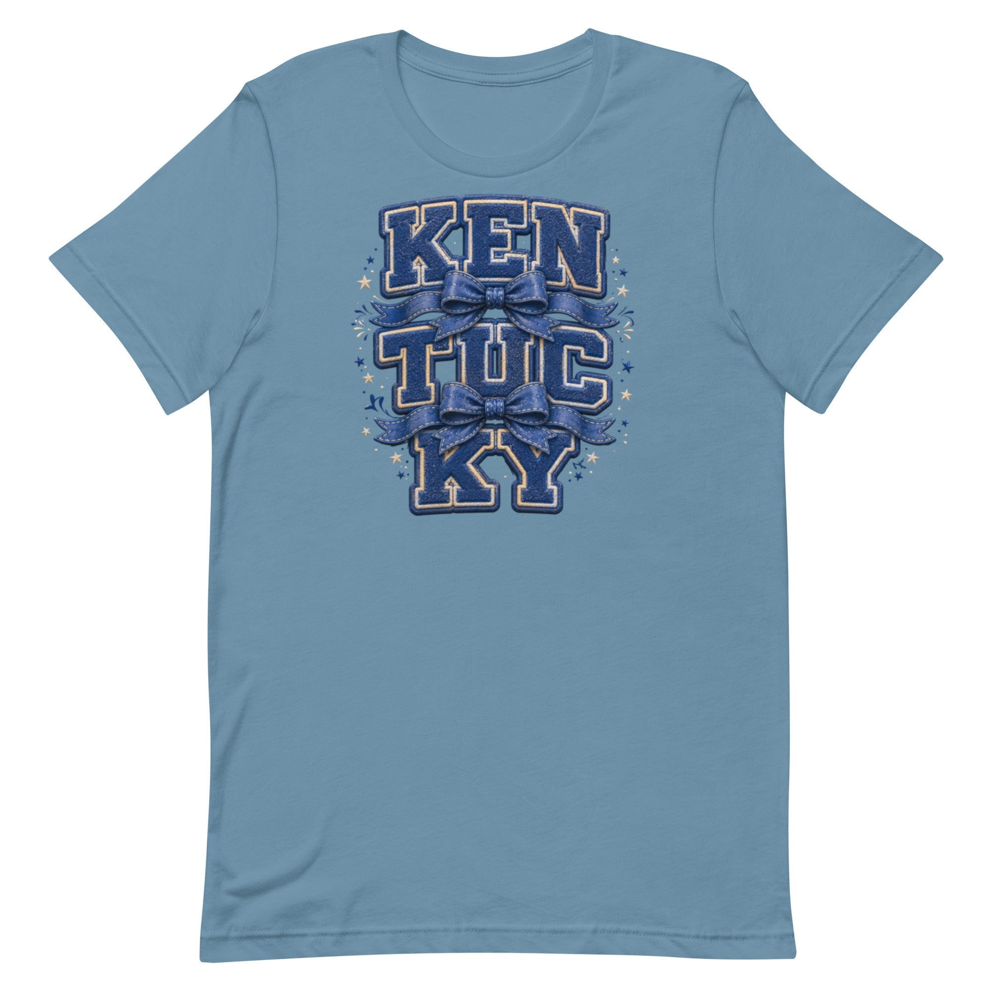 Kentucky Varsity Bow Tee | Vintage Letter Patch Design | Classic - Bluegrass Elite Apparel LLC