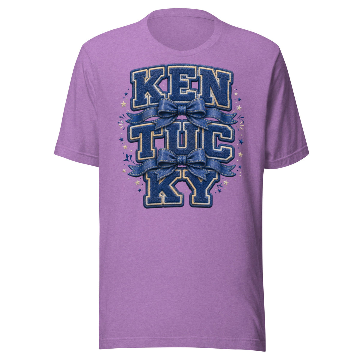 Kentucky Varsity Bow Tee | Vintage Letter Patch Design | Classic - Bluegrass Elite Apparel LLC