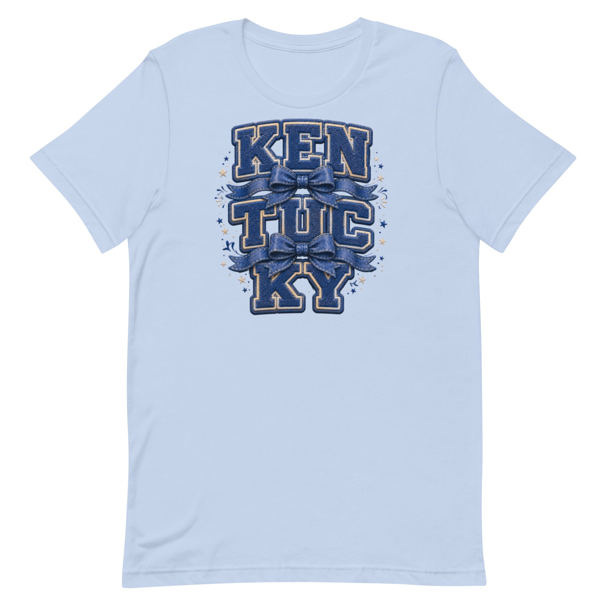 Kentucky Varsity Bow Tee | Vintage Letter Patch Design | Classic - Bluegrass Elite Apparel LLC