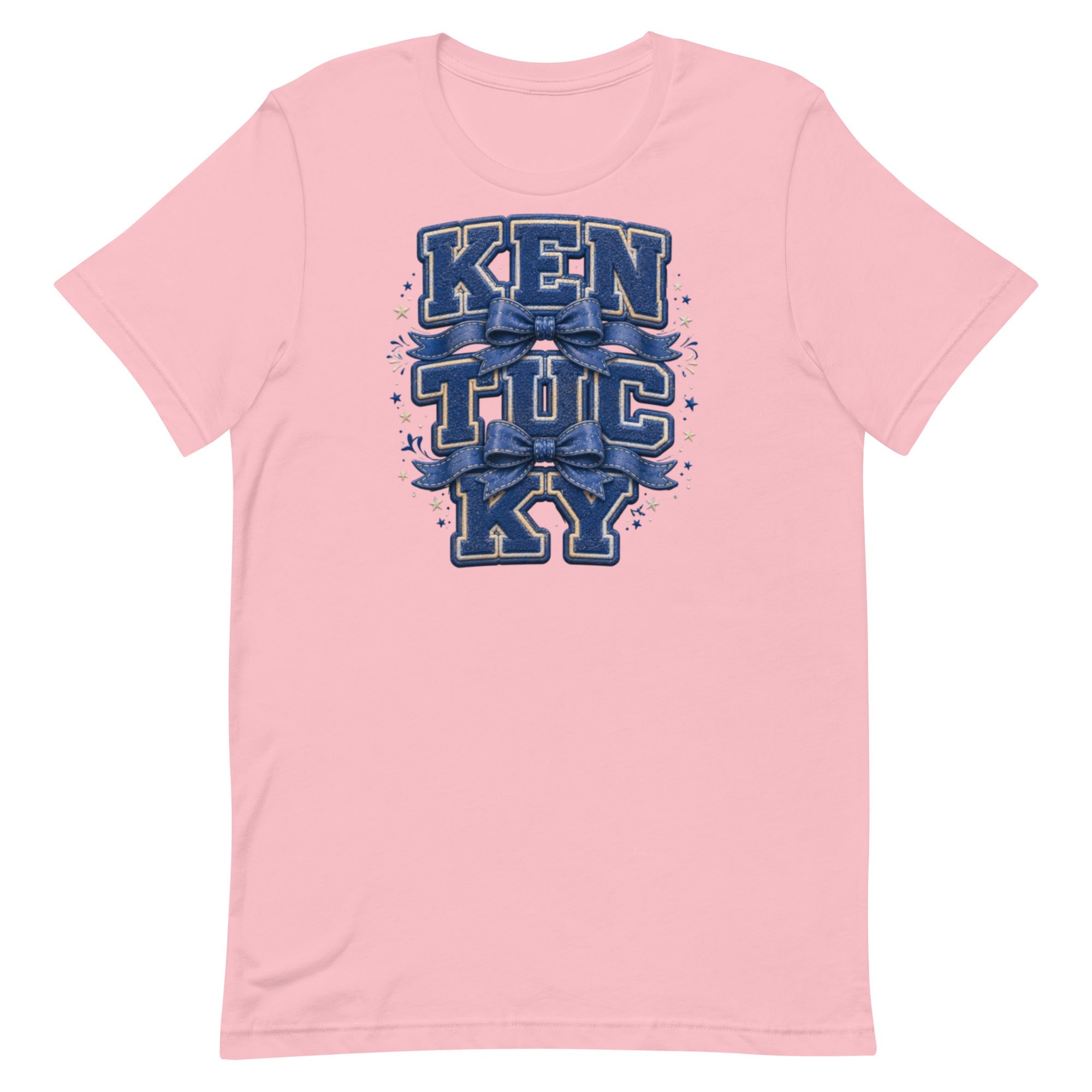 Kentucky Varsity Bow Tee | Vintage Letter Patch Design | Classic - Bluegrass Elite Apparel LLC