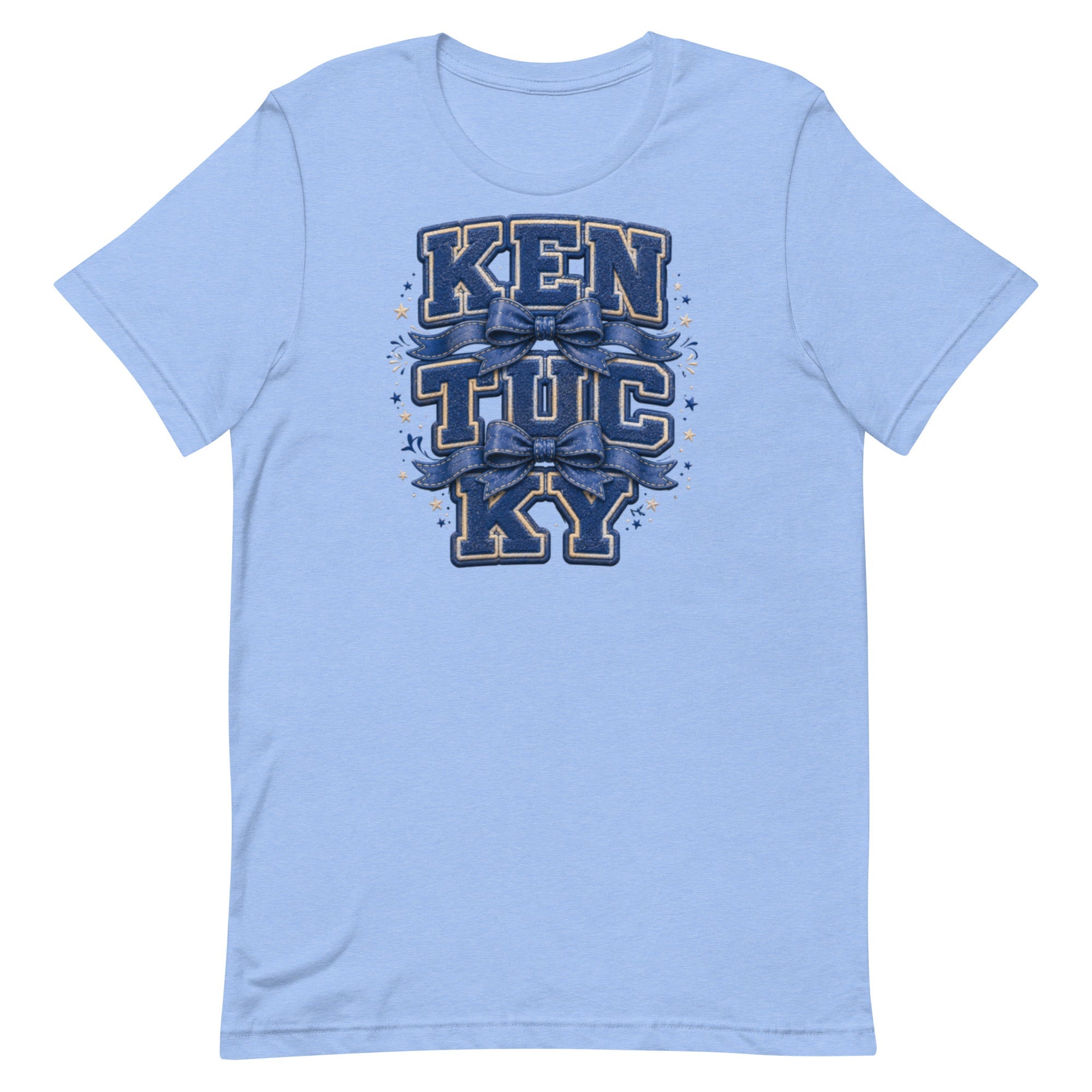 Kentucky Varsity Bow Tee | Vintage Letter Patch Design | Classic - Bluegrass Elite Apparel LLC