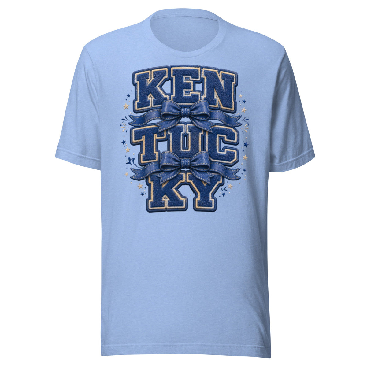 Kentucky Varsity Bow Tee | Vintage Letter Patch Design | Classic - Bluegrass Elite Apparel LLC