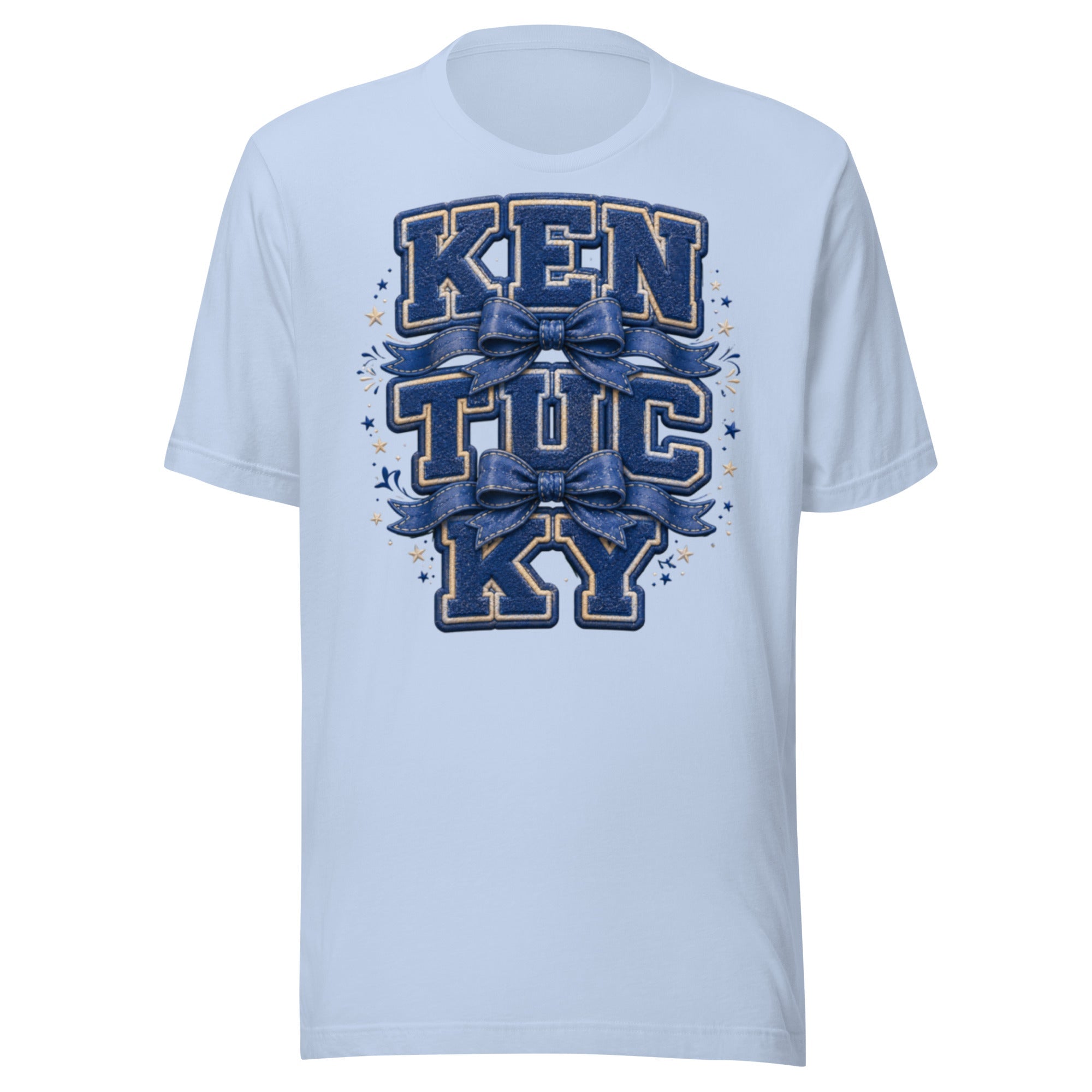 Kentucky Varsity Bow Tee | Vintage Letter Patch Design | Classic - Bluegrass Elite Apparel LLC