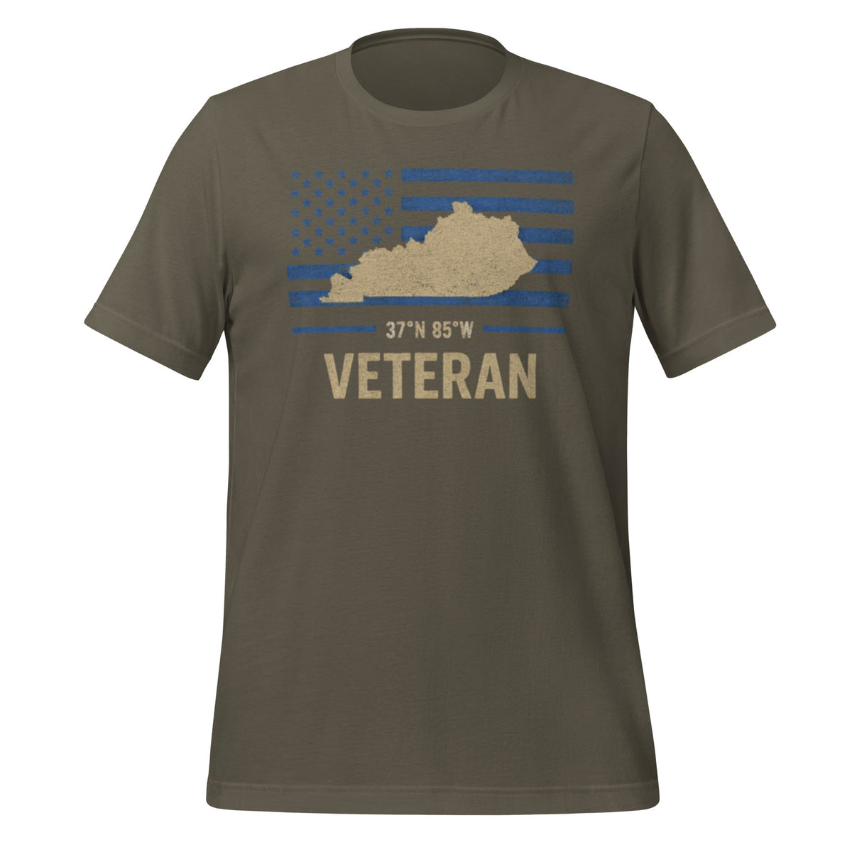 Kentucky Veteran T-Shirt | Blue Line Flag Design | Classic - Bluegrass Elite Apparel LLC