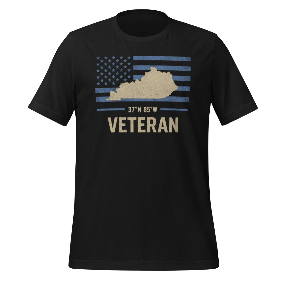 Kentucky Veteran T-Shirt | Blue Line Flag Design | Classic - Bluegrass Elite Apparel LLC