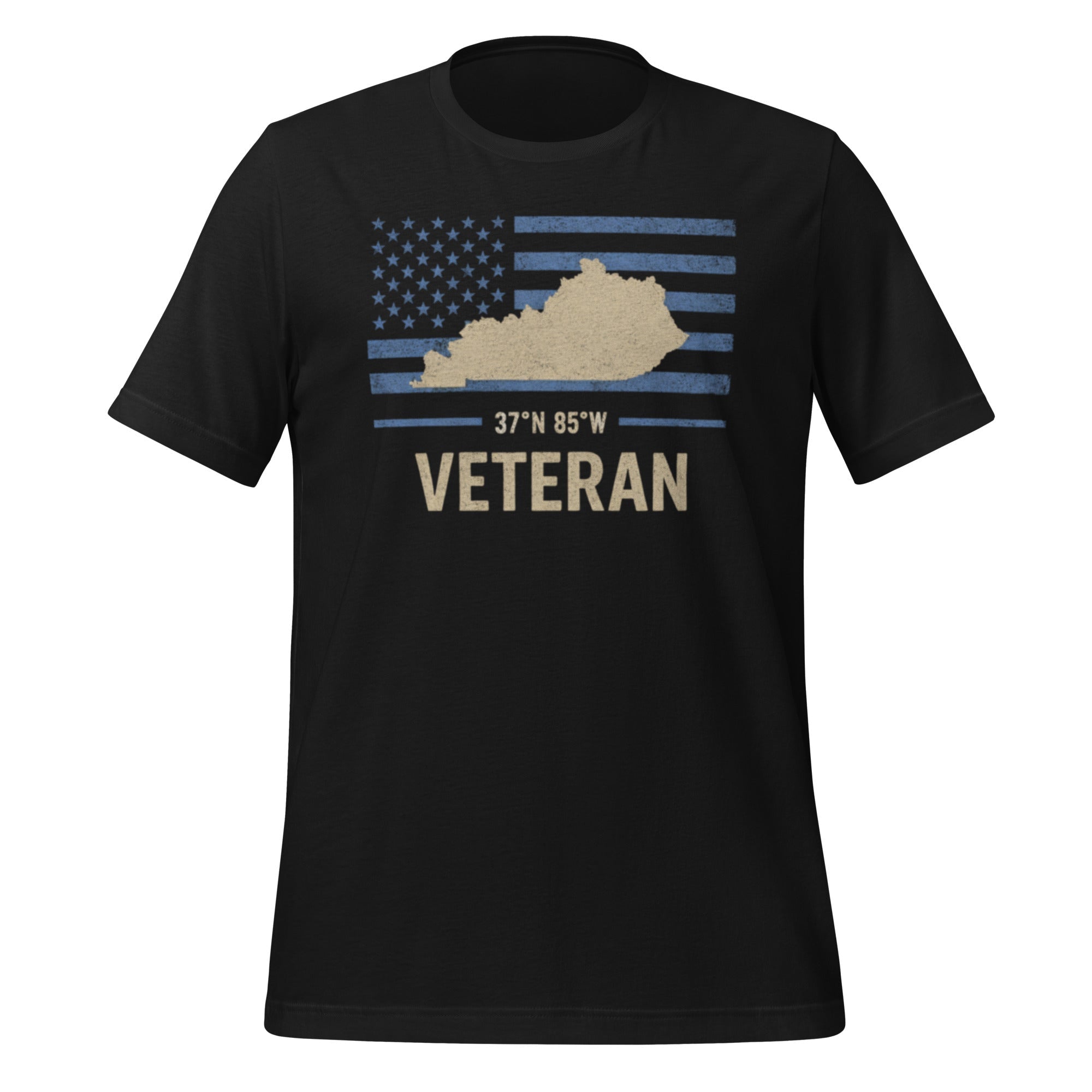 Kentucky Veteran T-Shirt | Blue Line Flag Design | Classic - Bluegrass Elite Apparel LLC