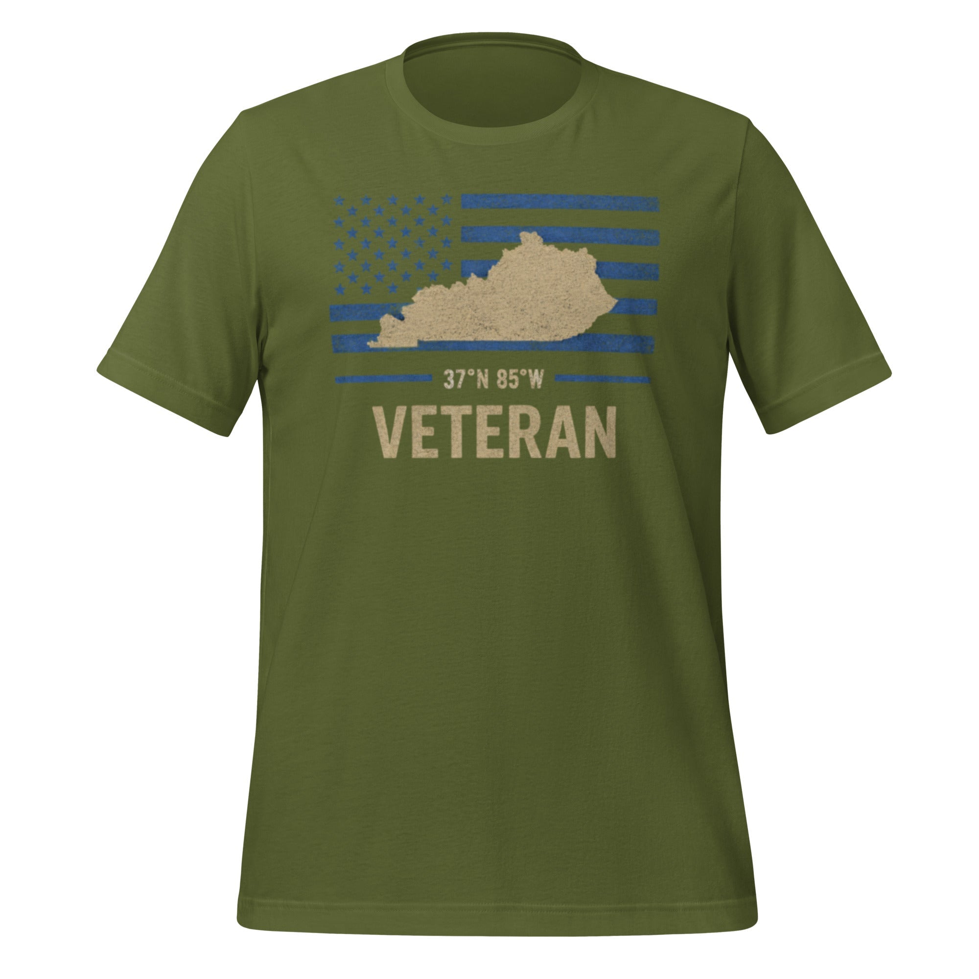 Kentucky Veteran T-Shirt | Blue Line Flag Design | Classic - Bluegrass Elite Apparel LLC