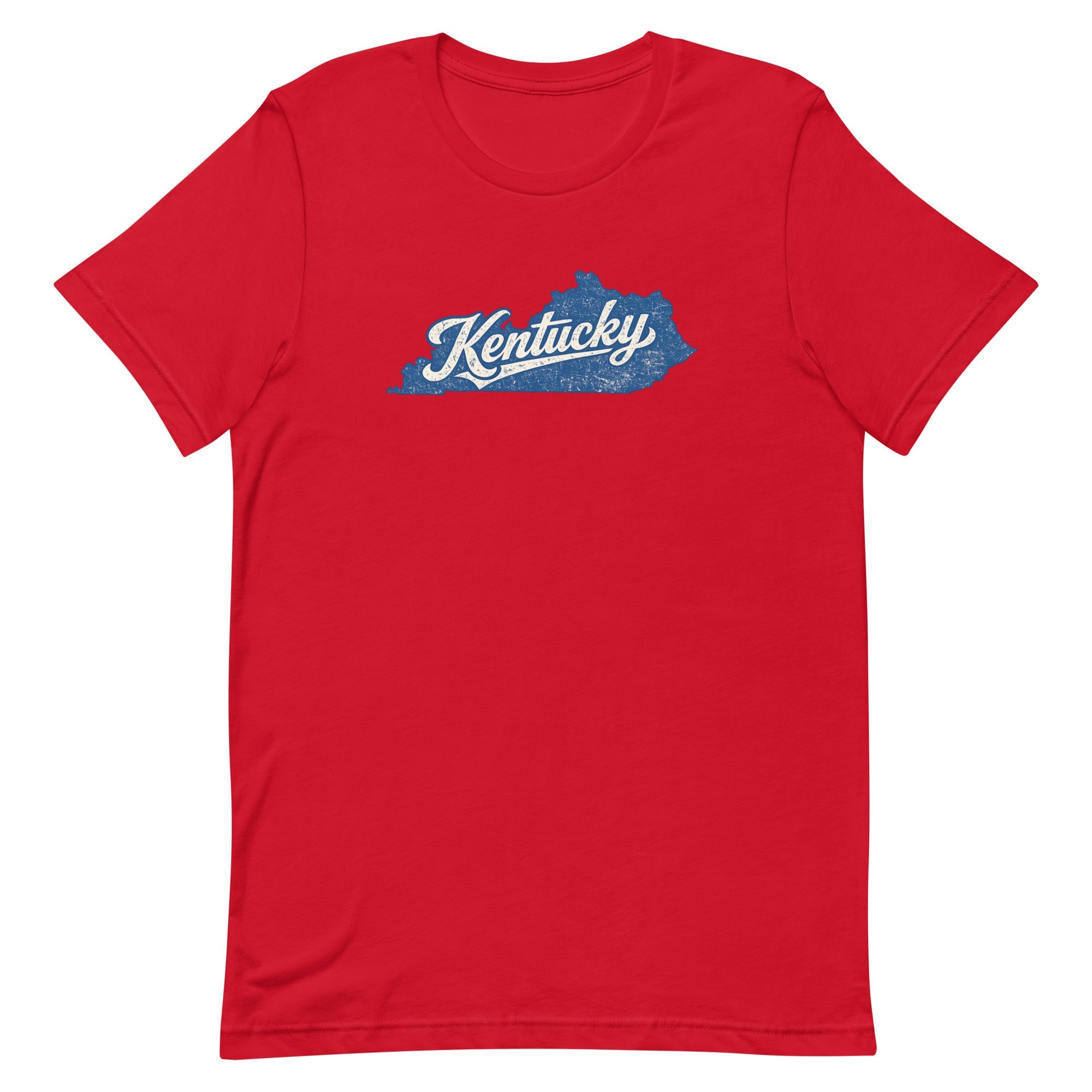 Kentucky Vintage Script State Tee | Worn White Graphic | Classic - Bluegrass Elite Apparel LLC