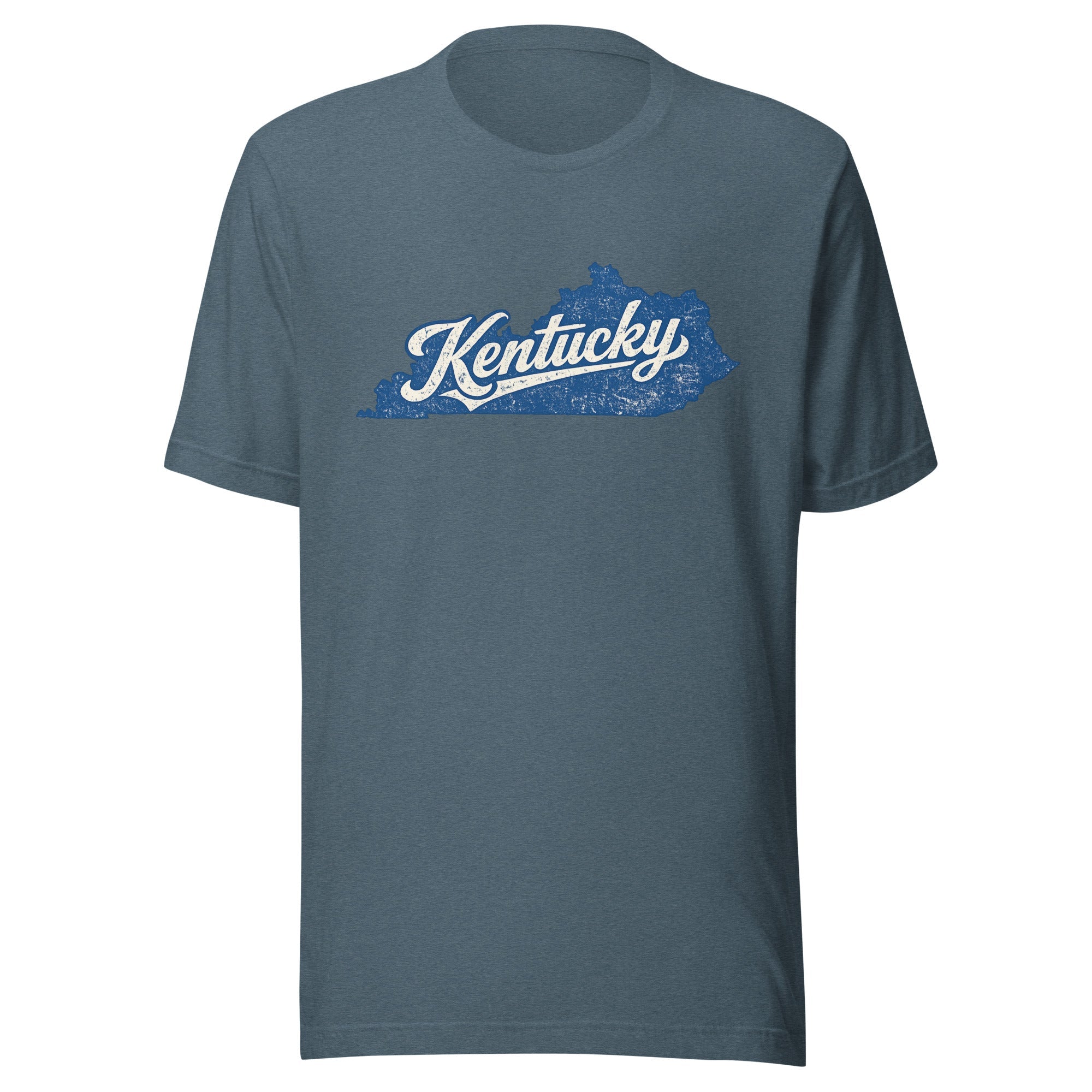 Kentucky Vintage Script State Tee | Worn White Graphic | Classic - Bluegrass Elite Apparel LLC