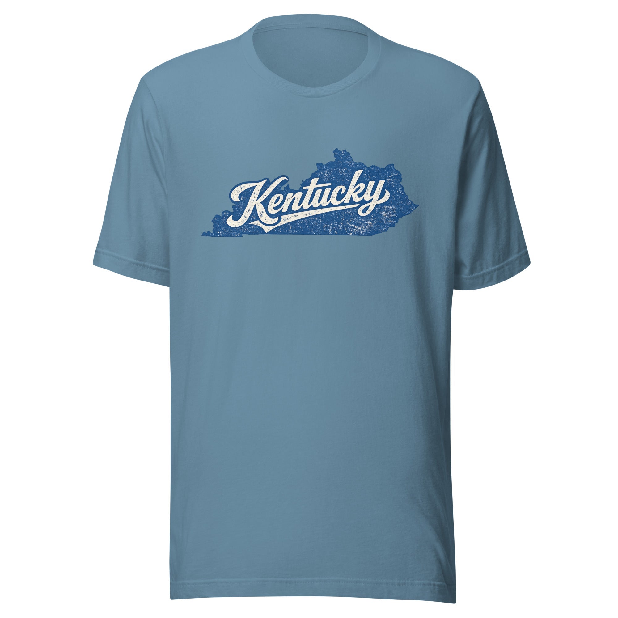 Kentucky Vintage Script State Tee | Worn White Graphic | Classic - Bluegrass Elite Apparel LLC