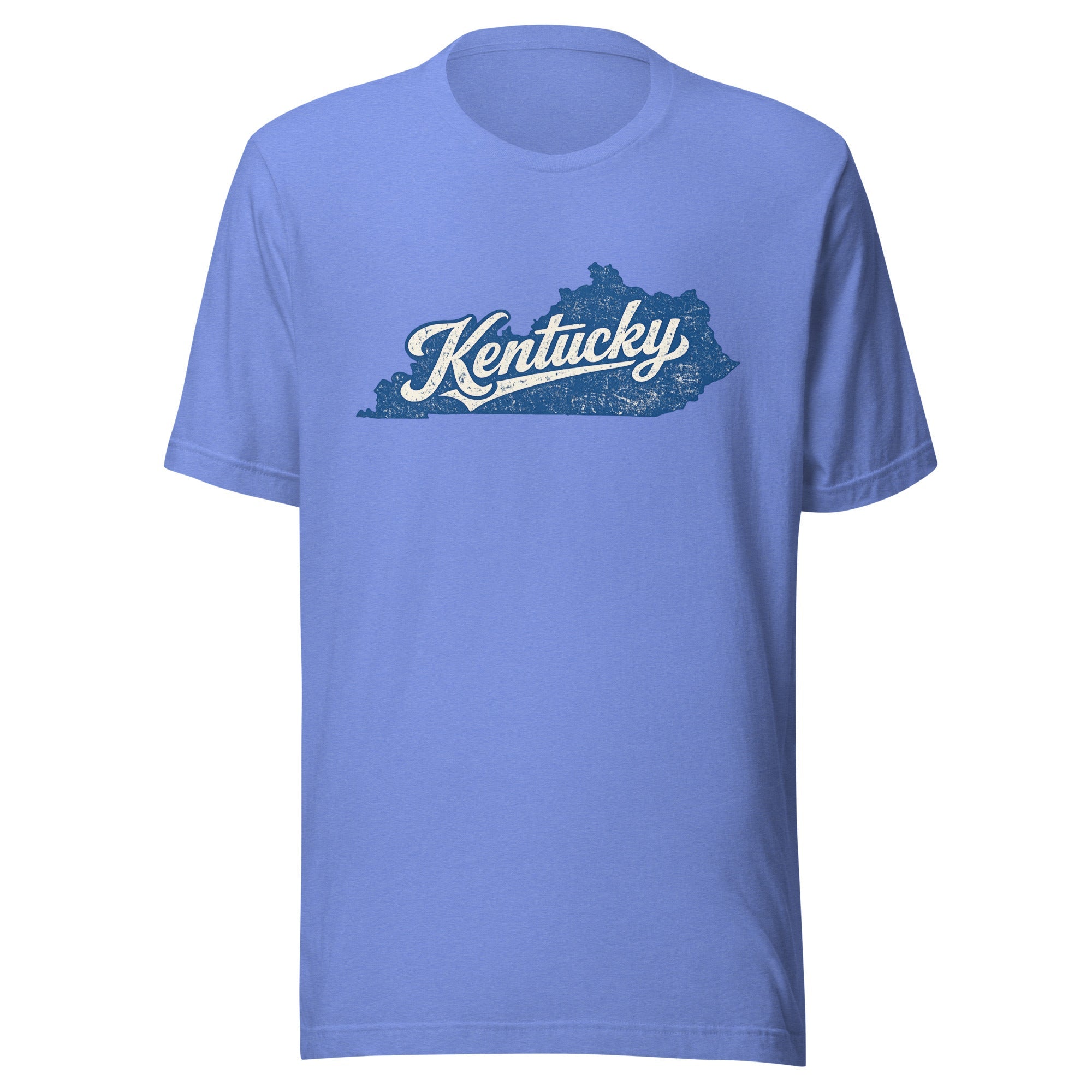 Kentucky Vintage Script State Tee | Worn White Graphic | Classic - Bluegrass Elite Apparel LLC