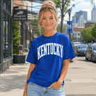 Kentucky White Arch Tee | Vintage Athletic Design | Classic - Bluegrass Elite Apparel LLC