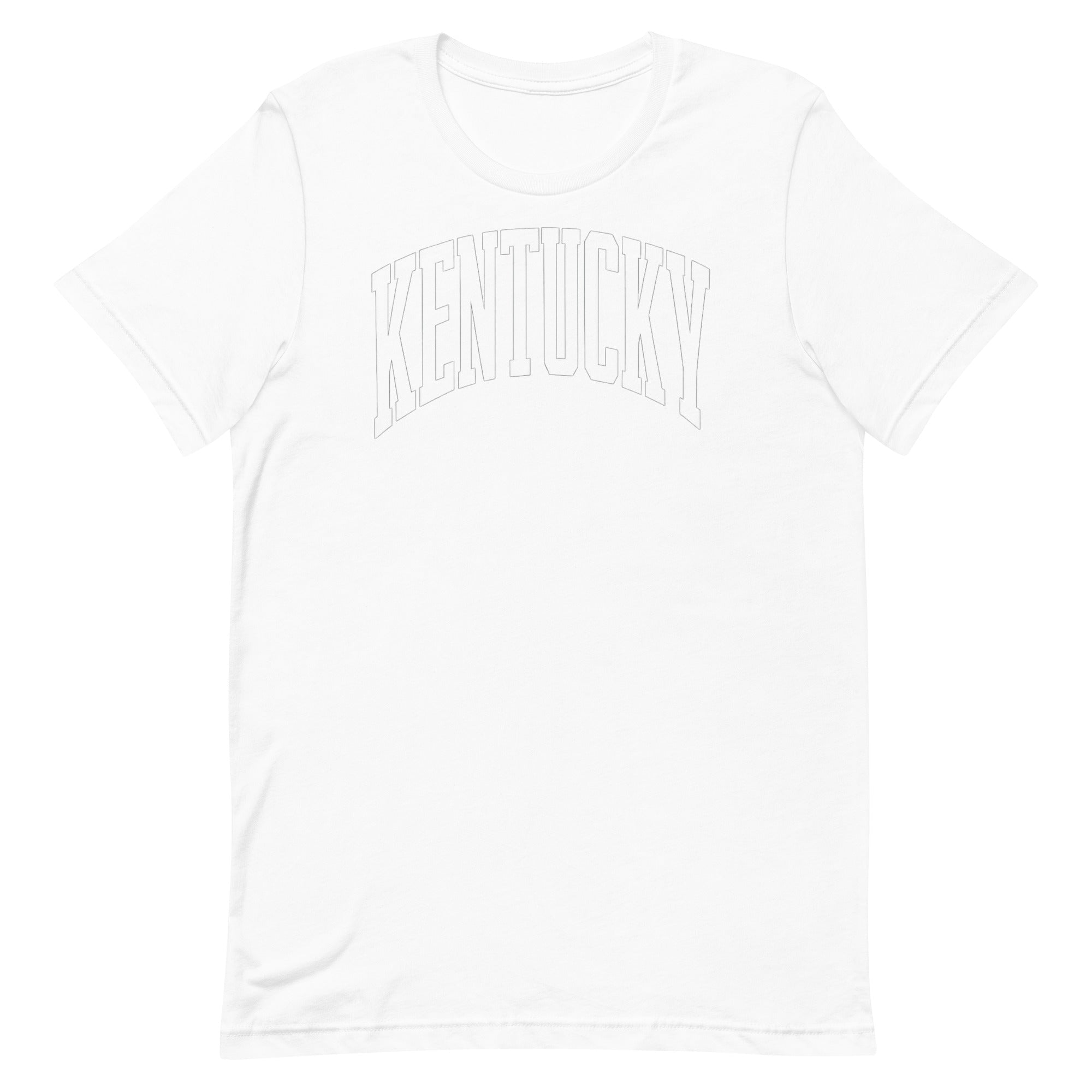 Kentucky White Arch Tee | Vintage Athletic Design | Classic - Bluegrass Elite Apparel LLC