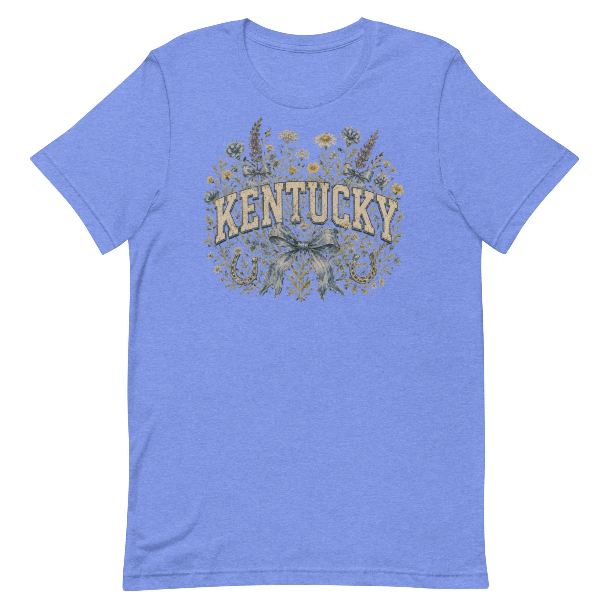 Kentucky Wildflower Bow Tee | Vintage Floral Design | Classic - Bluegrass Elite Apparel LLC